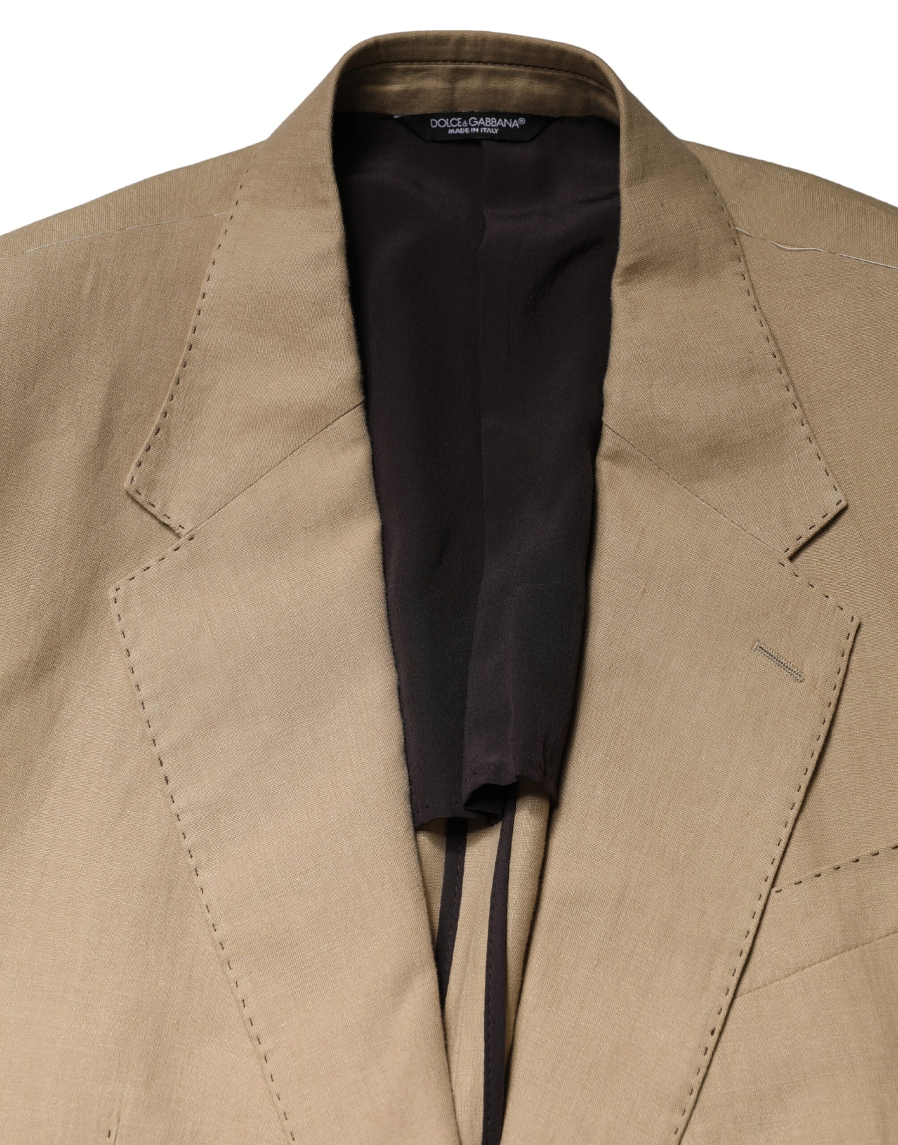 Dolce & Gabbana Beige TAORMINA Single Breasted Formal 2 Piece Suit | Regal Royce
