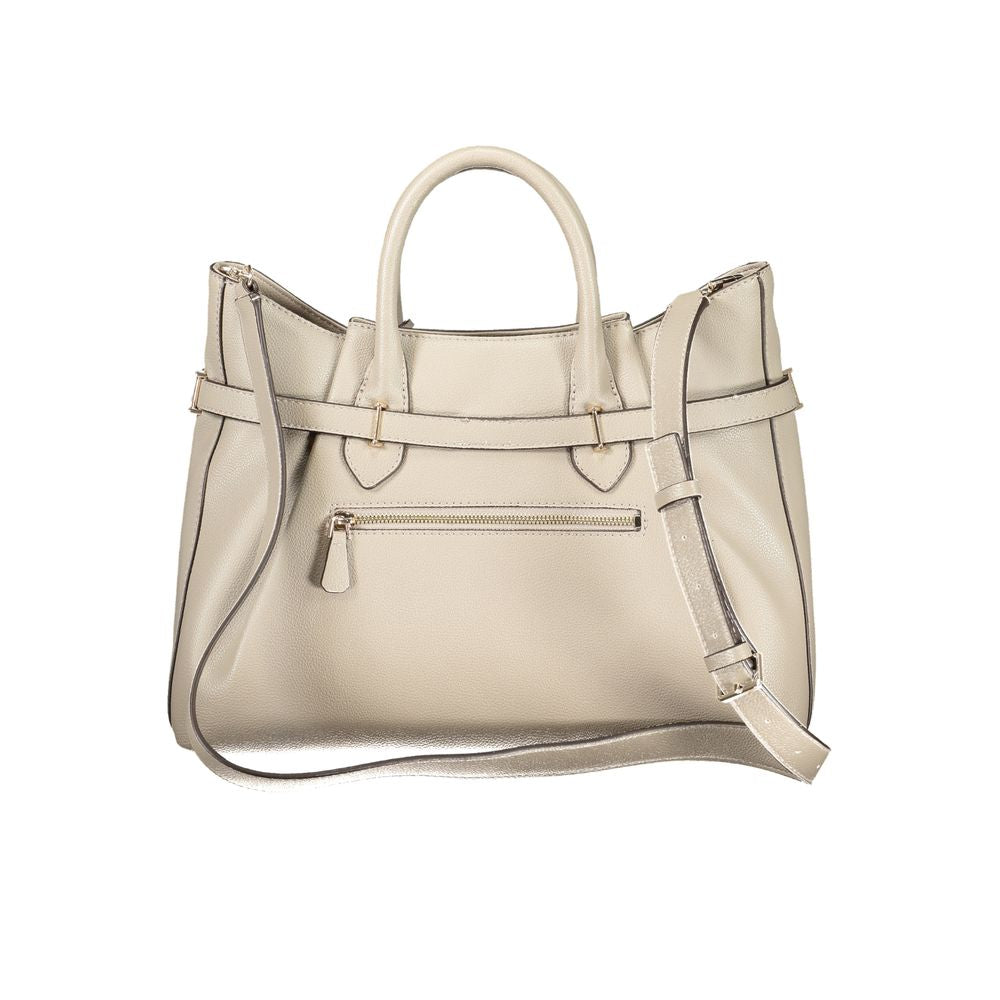 Guess Jeans Beige Polyurethane Women's Handbag | Regal Royce