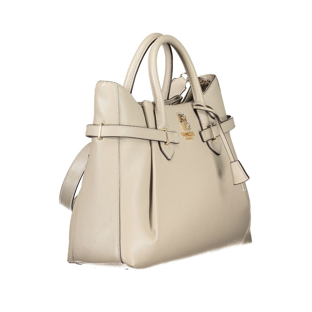 Guess Jeans Beige Polyurethane Women's Handbag | Regal Royce