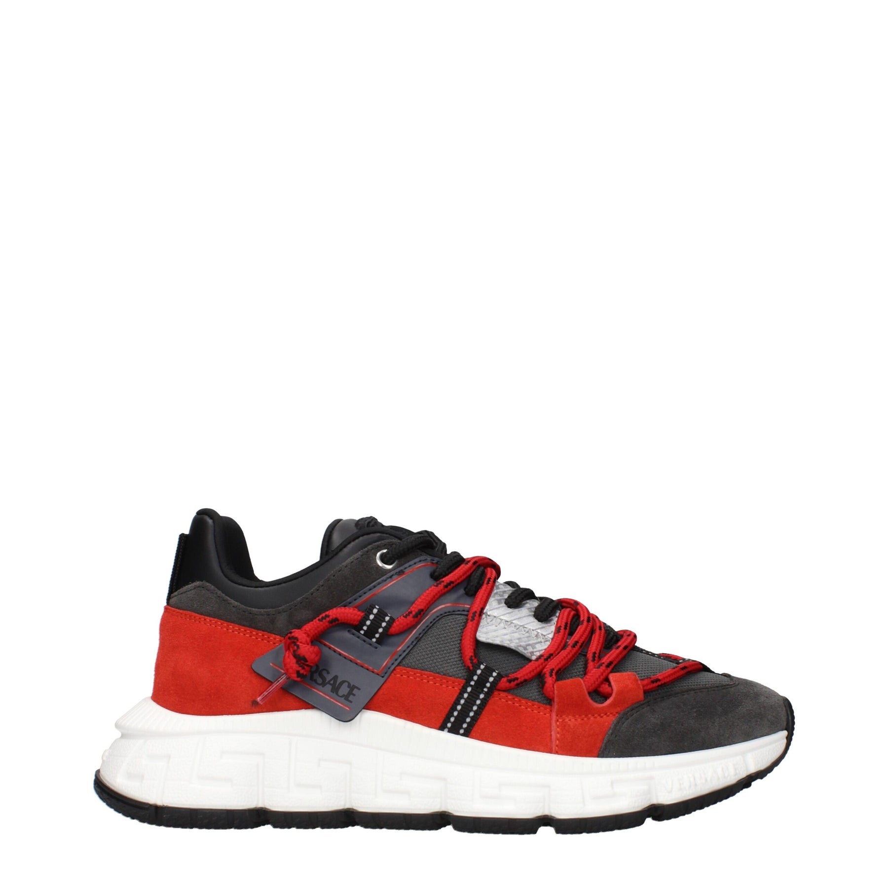 Versace Gray Leather Chunky Sneakers | Regal Royce