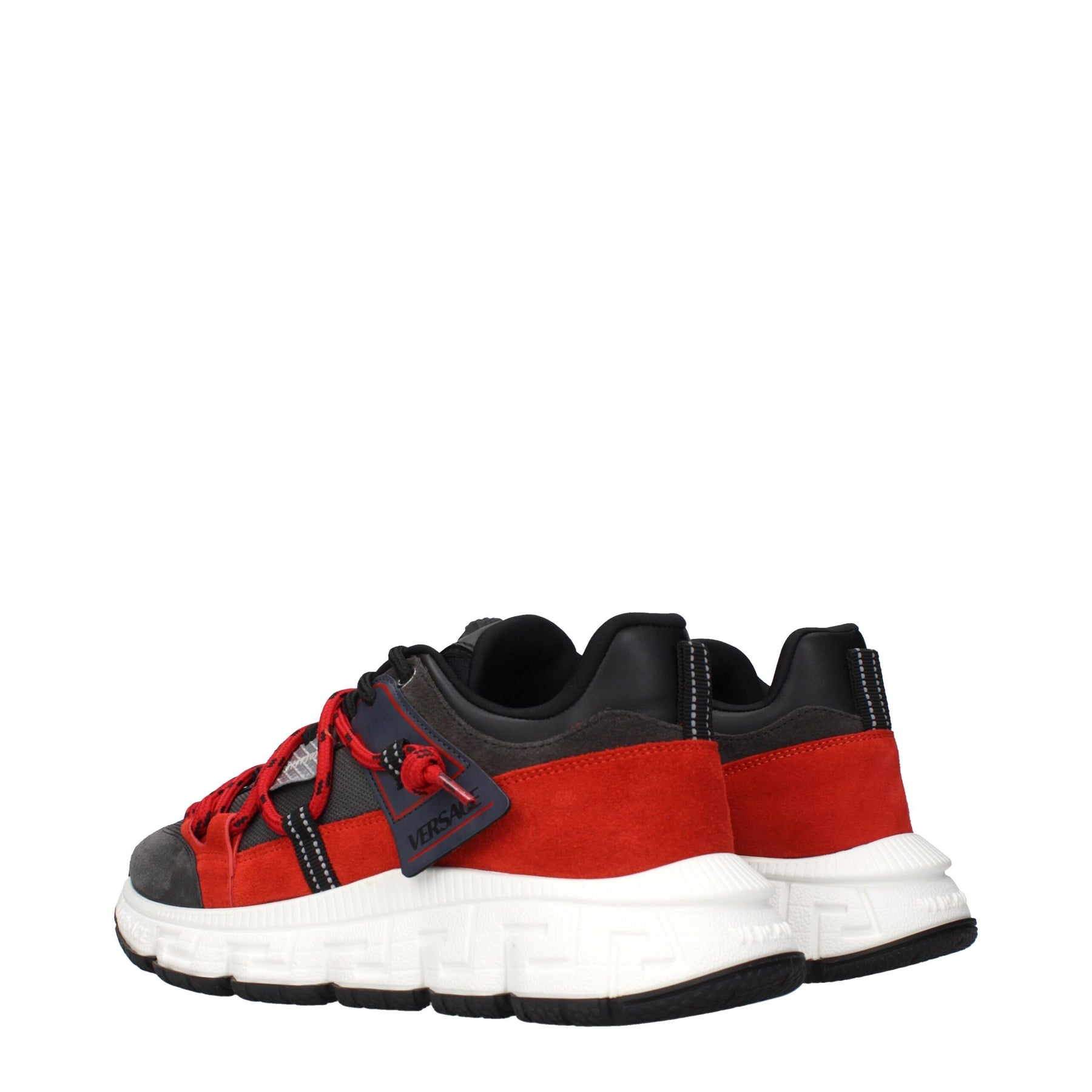 Versace Gray Leather Chunky Sneakers | Regal Royce