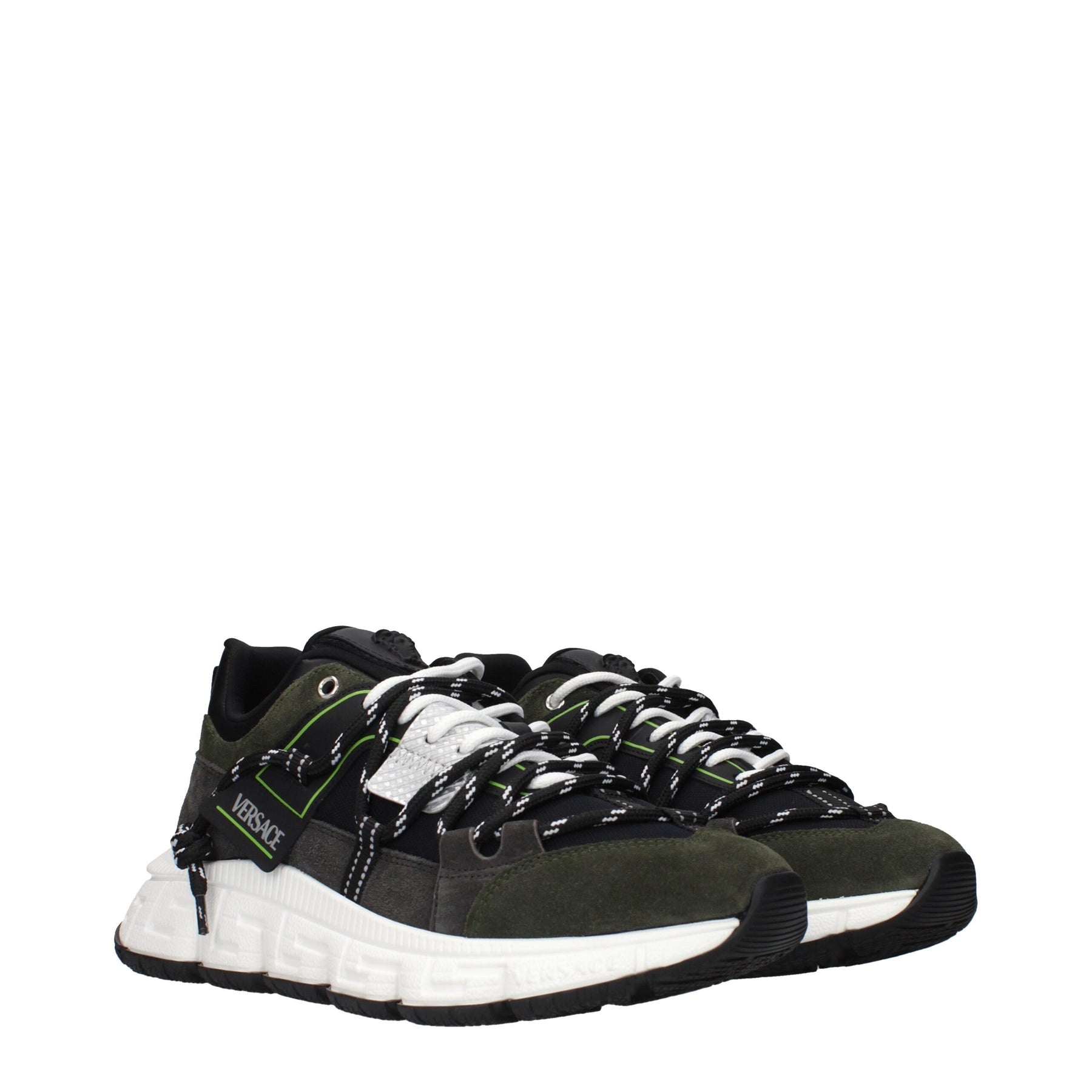 Versace Gray Leather Sneakers | Regal Royce