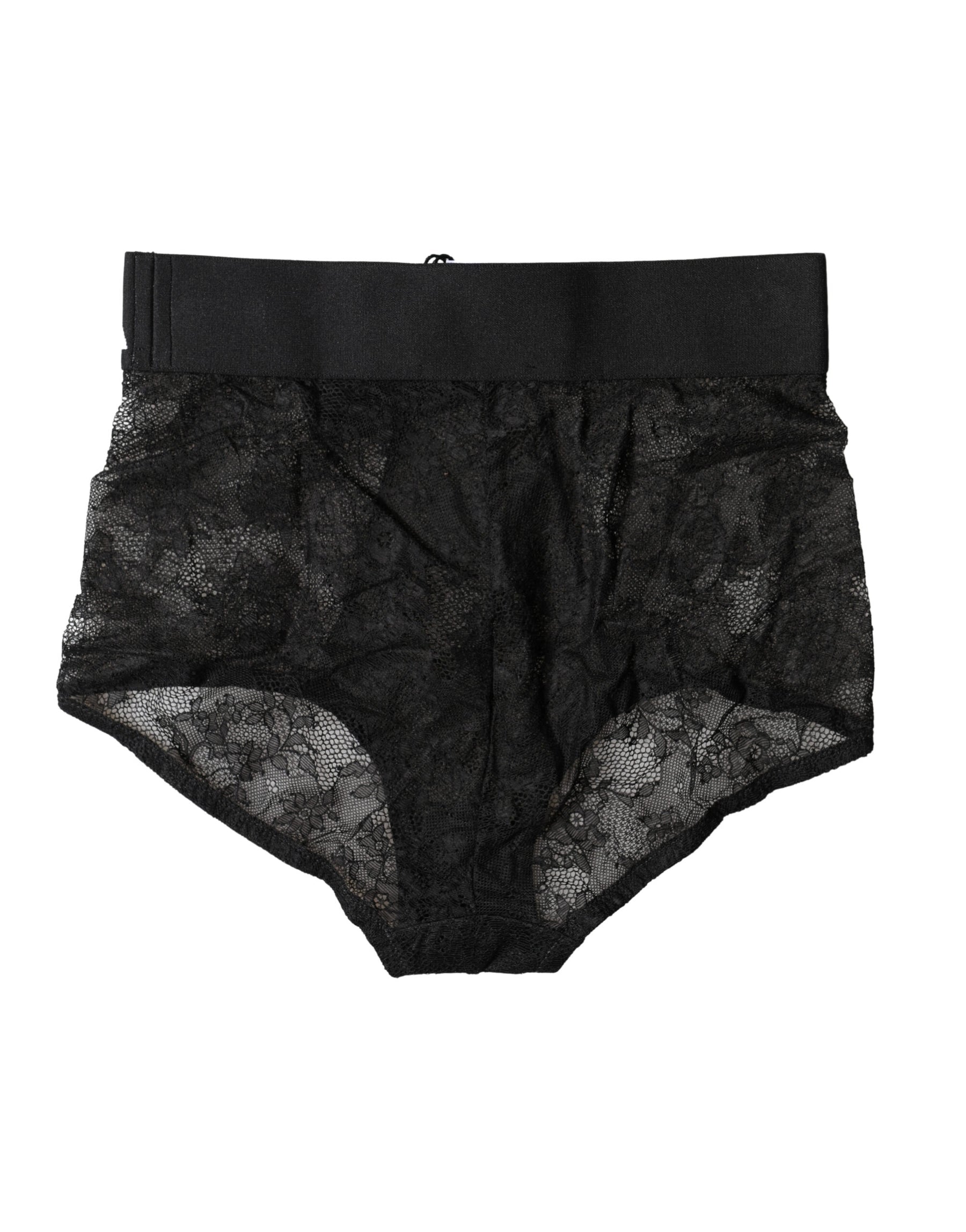 Dolce & Gabbana Black Logo Girdle High Waist Panty Underwear | Regal Royce