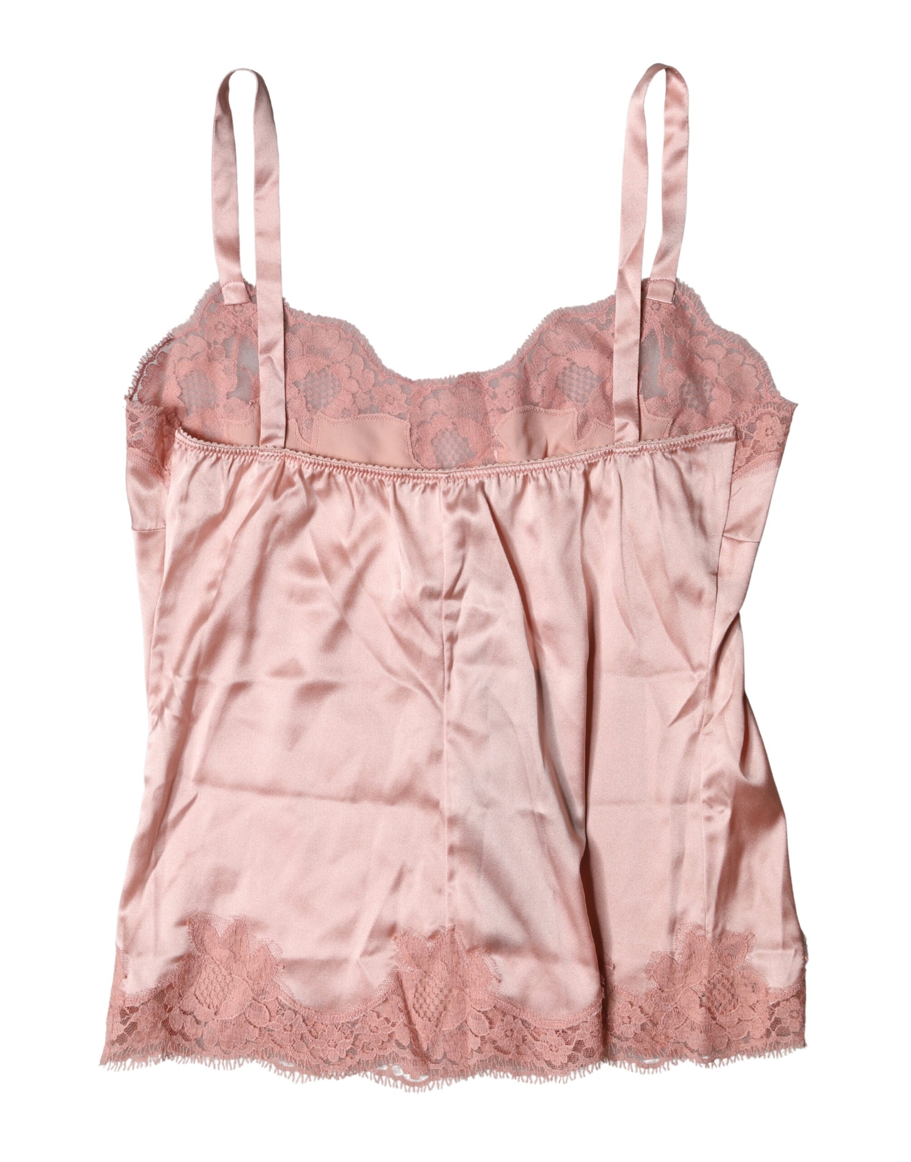 Dolce & Gabbana Light Pink Floral Lace Lingerie Top Underwear | Regal Royce