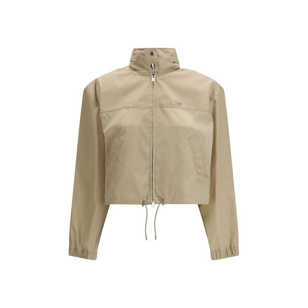 Prada Beige Recycled Polyamide Shell Jacket | Regal Royce