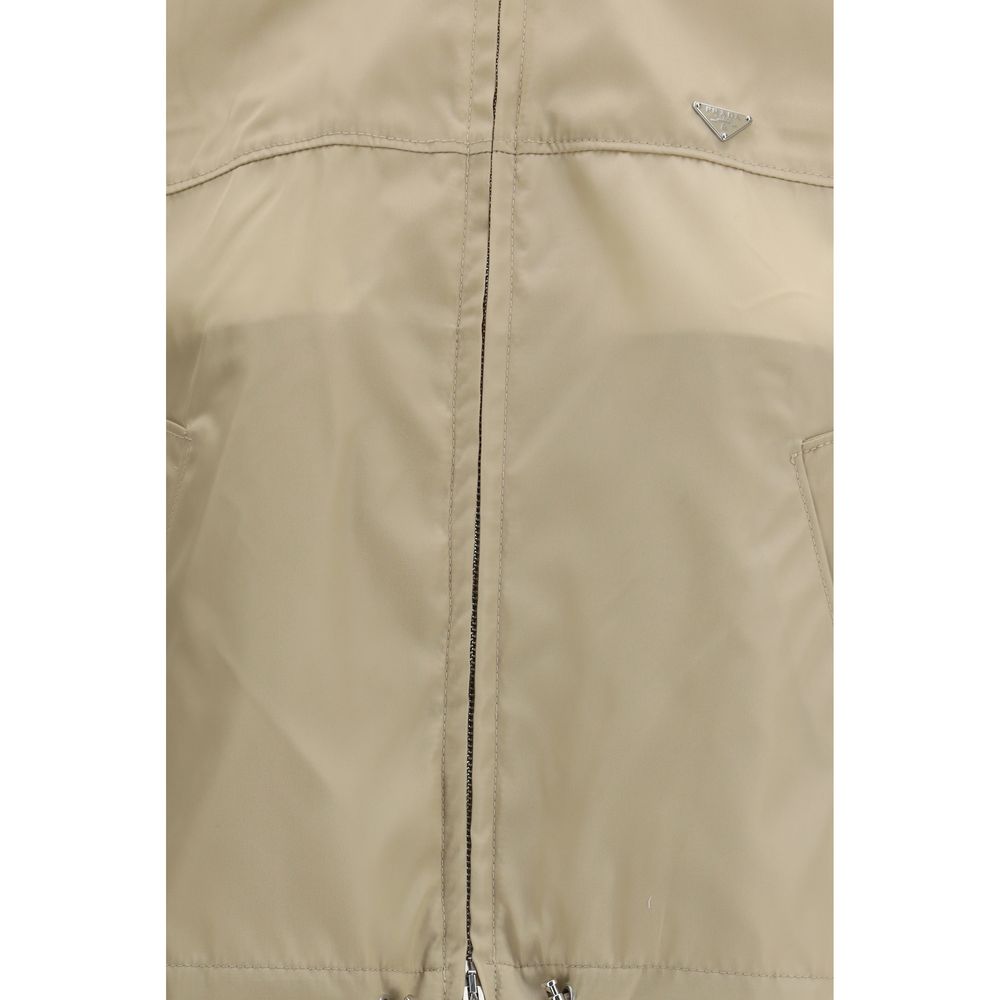 Prada Beige Recycled Polyamide Shell Jacket | Regal Royce