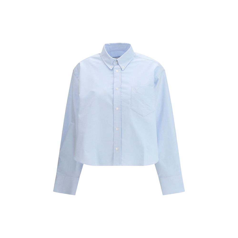 Ami Paris Blue Cotton Dress Shirt | Regal Royce