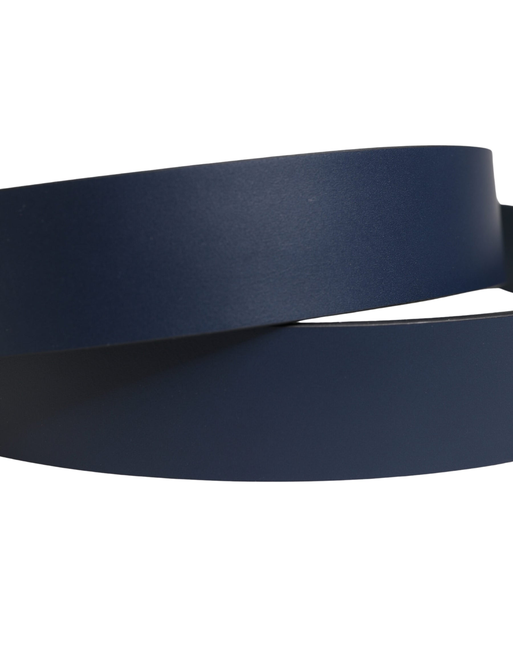 Dolce & Gabbana Blue Leather Logo Metal Buckle Men Belt | Regal Royce