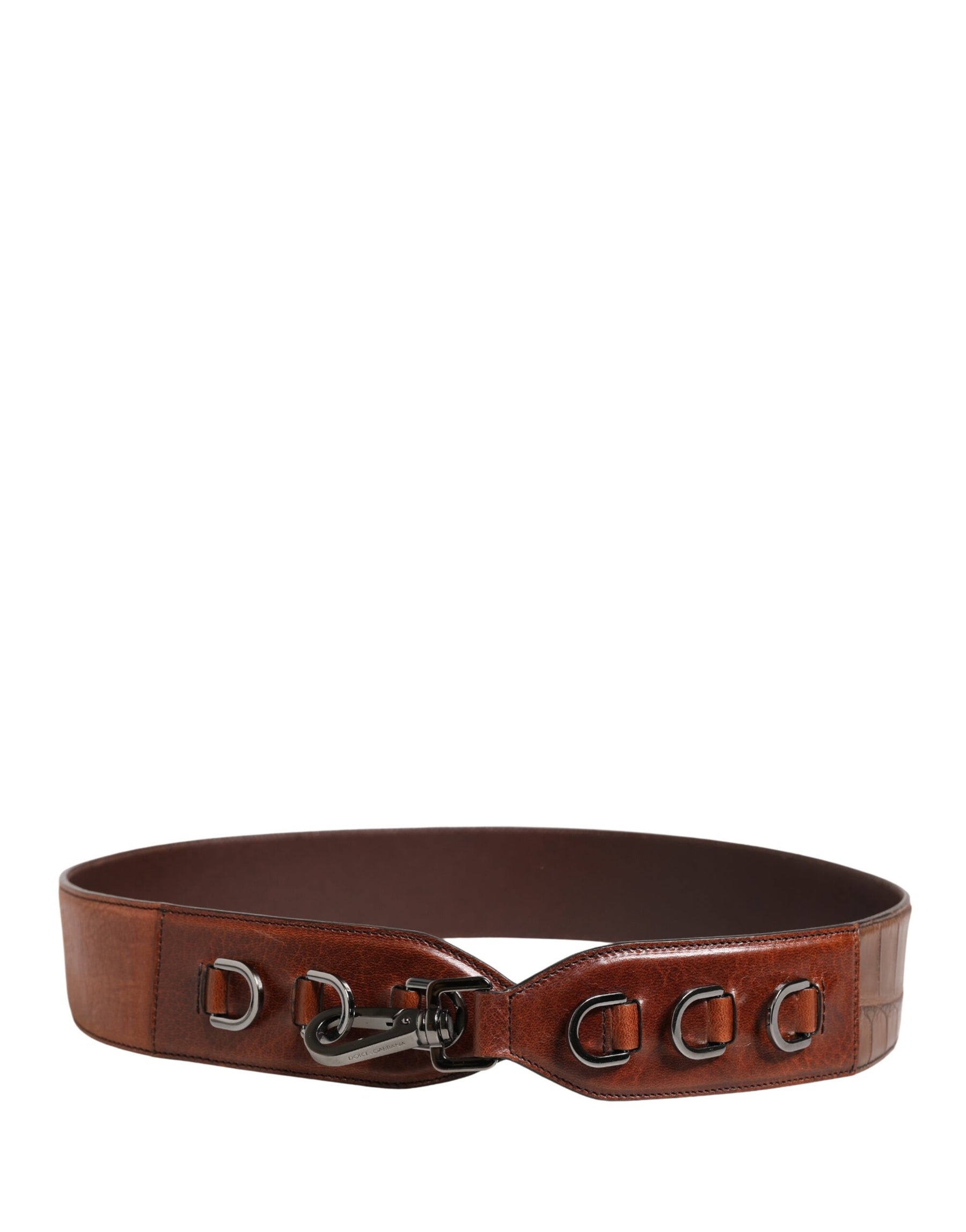 Dolce & Gabbana Brown Horse Velvet Leather Bag Accessory Shoulder Strap | Regal Royce