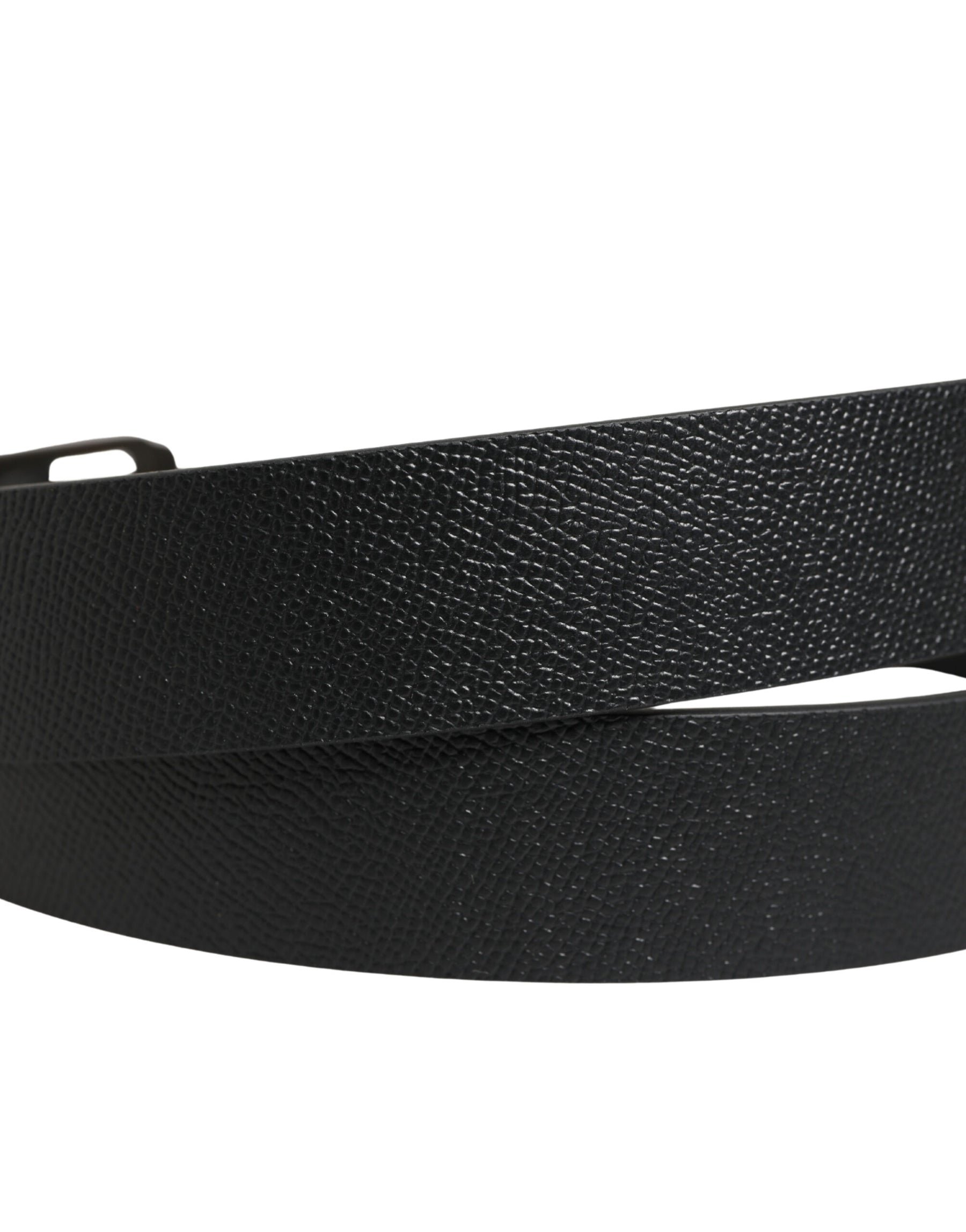 Dolce & Gabbana Black Calf Leather Gold Metal Buckle Belt | Regal Royce