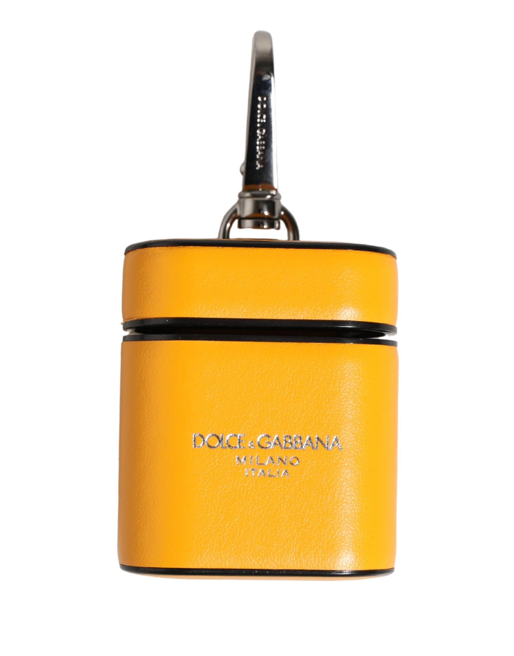 Dolce & Gabbana Case Yellow Calf Leather Logo Flip Holder Strap Airpods | Regal Royce