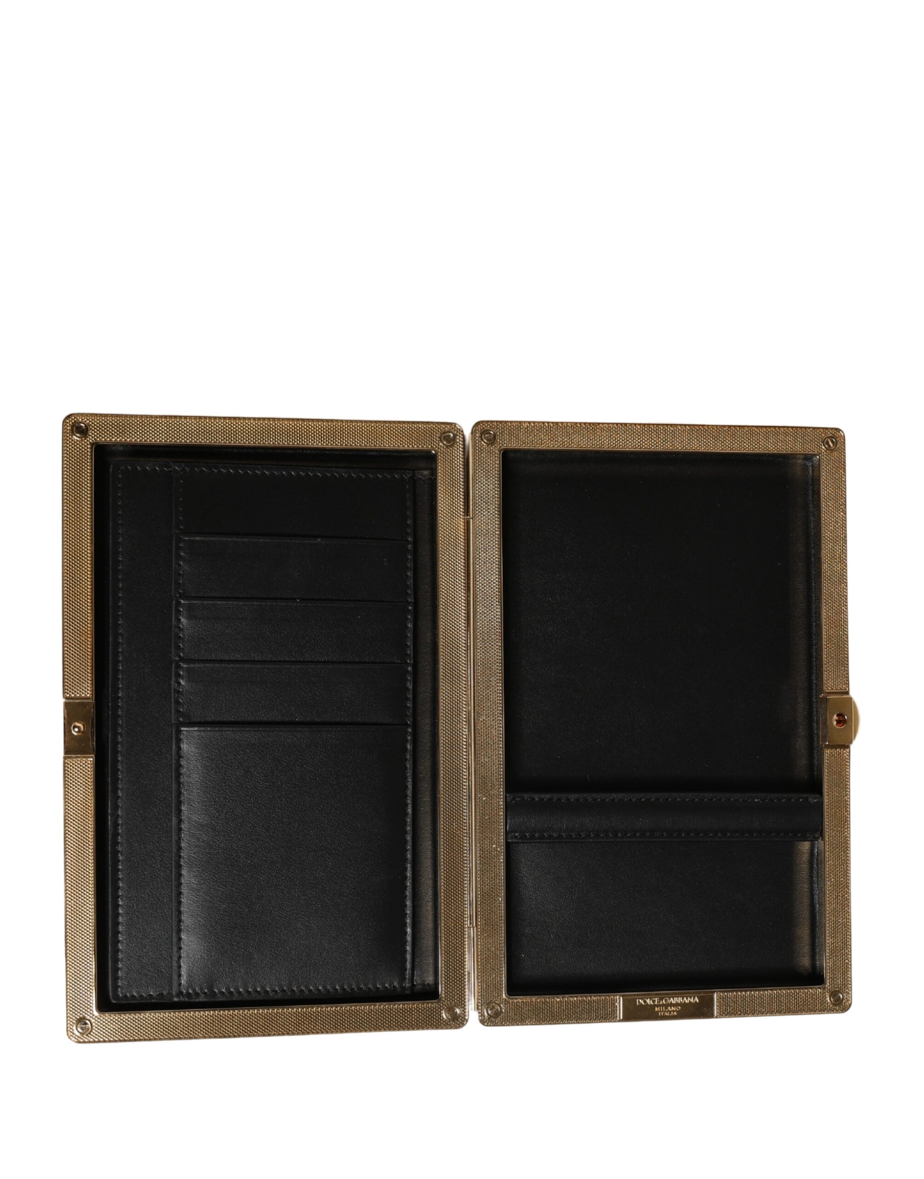 Dolce & Gabbana Brown Calfskin Leather Clutch Evening Women Purse Bag | Regal Royce