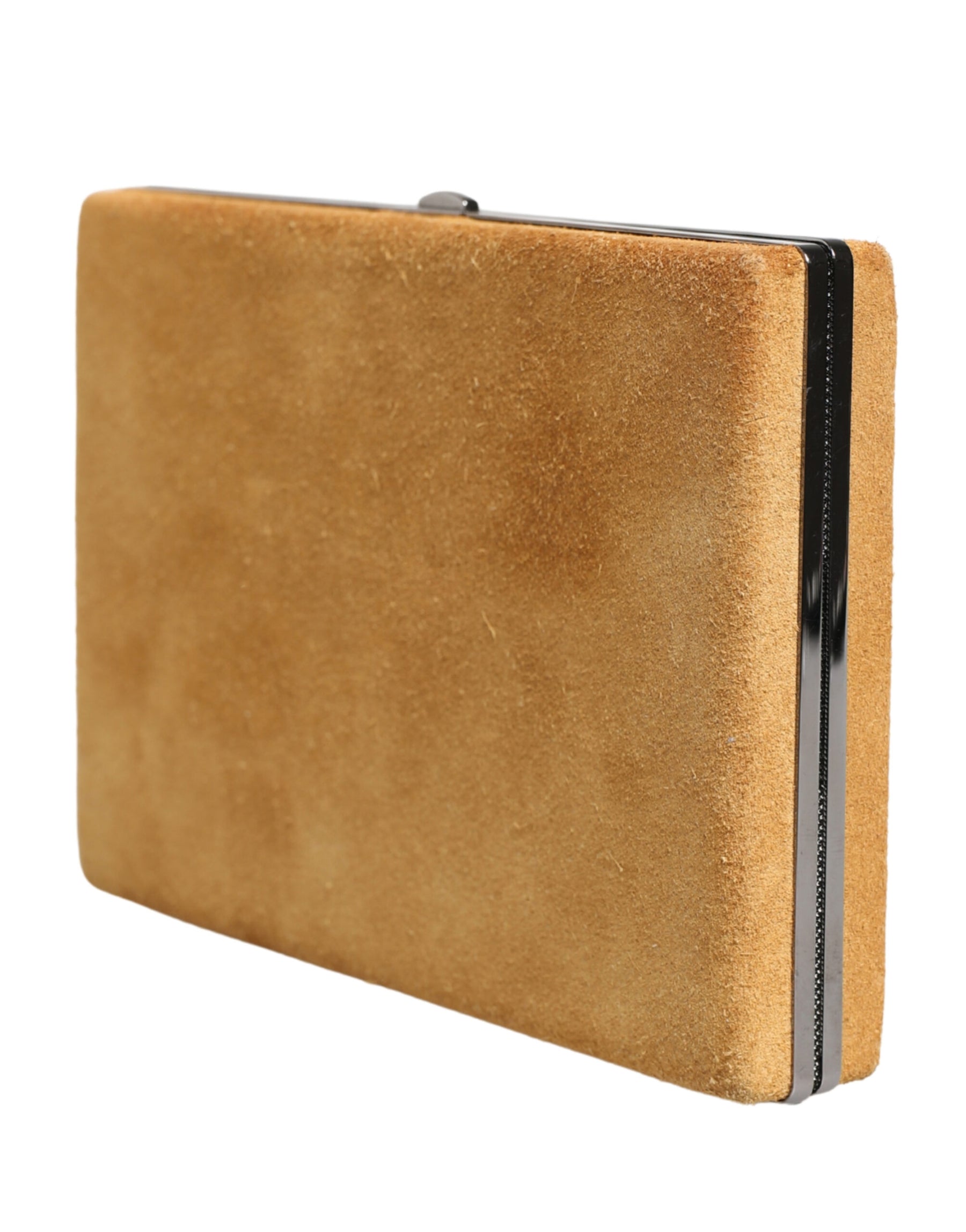 Dolce & Gabbana Beige Velvet Calf Leather Clutch Evening Women Purse Bag | Regal Royce