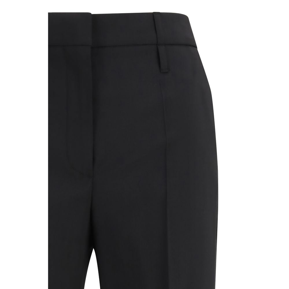 Max Mara Black Fleece Wool Flared Pants | Regal Royce