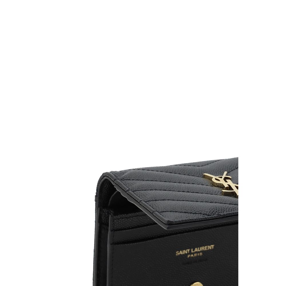 Saint Laurent Black Lamb Ovis Aries Aries Wallet | Regal Royce