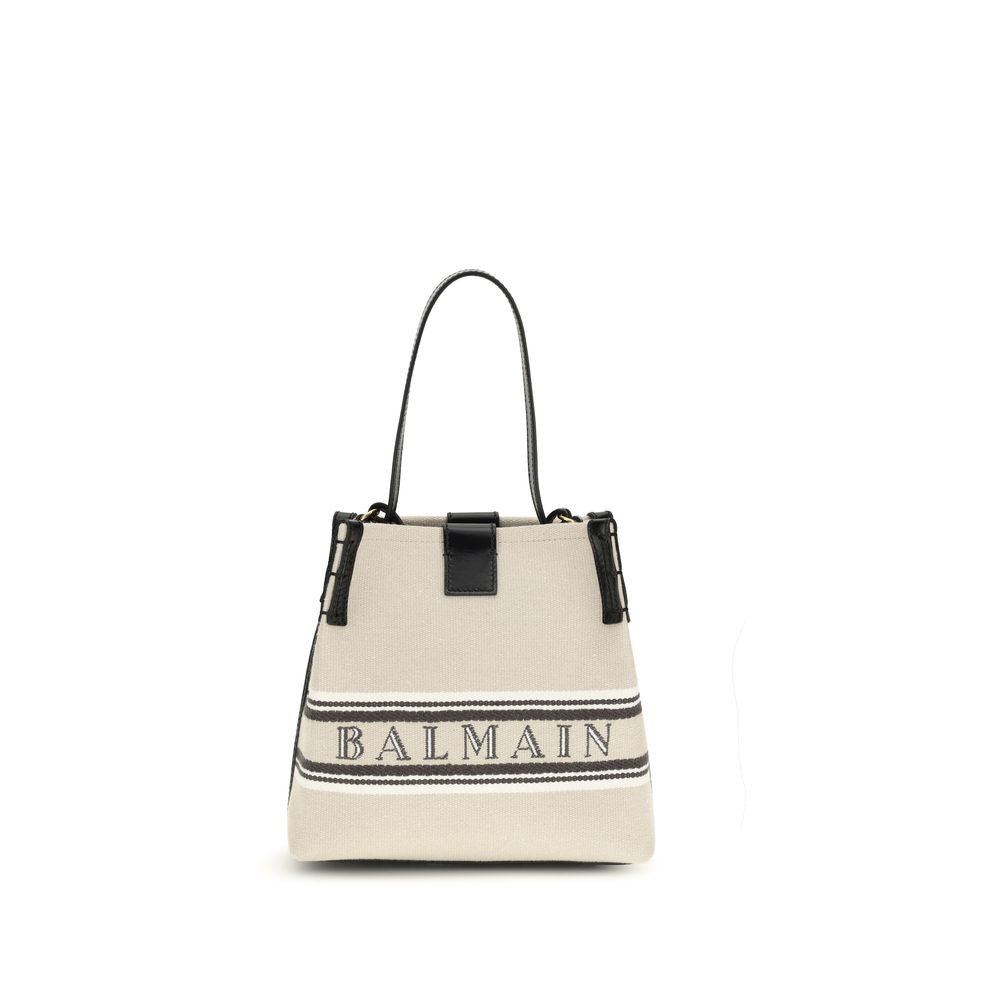 Balmain Beige Cotton Shoulder Bag | Regal Royce