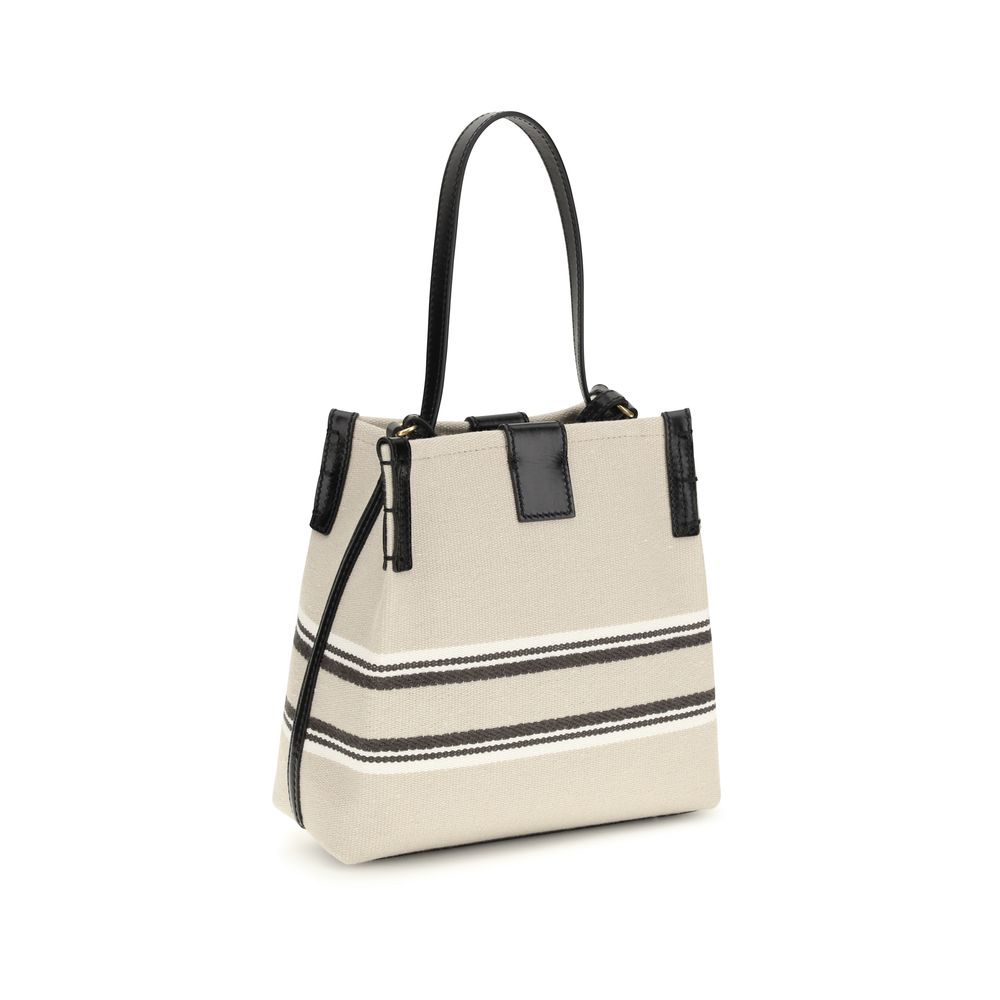 Balmain Beige Cotton Shoulder Bag | Regal Royce