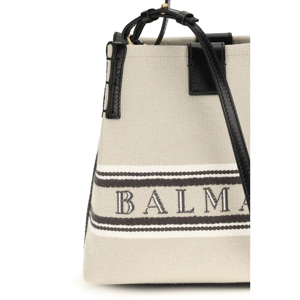 Balmain Beige Cotton Shoulder Bag | Regal Royce