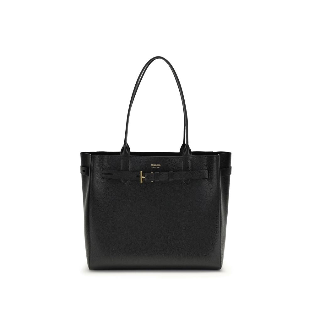 Tom Ford Black Calf Leather Bos Taurus Shoulder Bag | Regal Royce