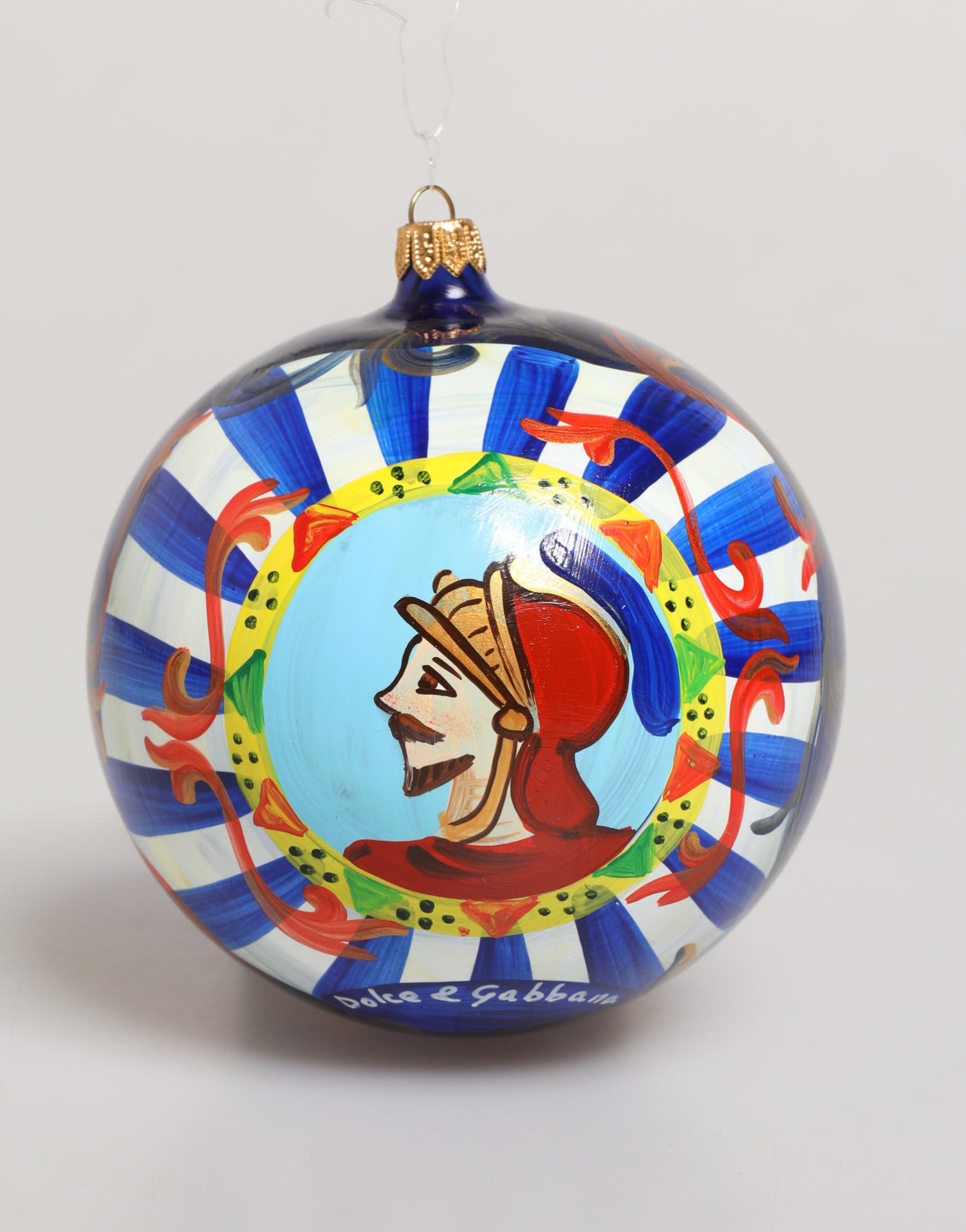 Dolce & Gabbana Multicolor Hand Painted Sicilian Ornament Christmas Ball | Regal Royce