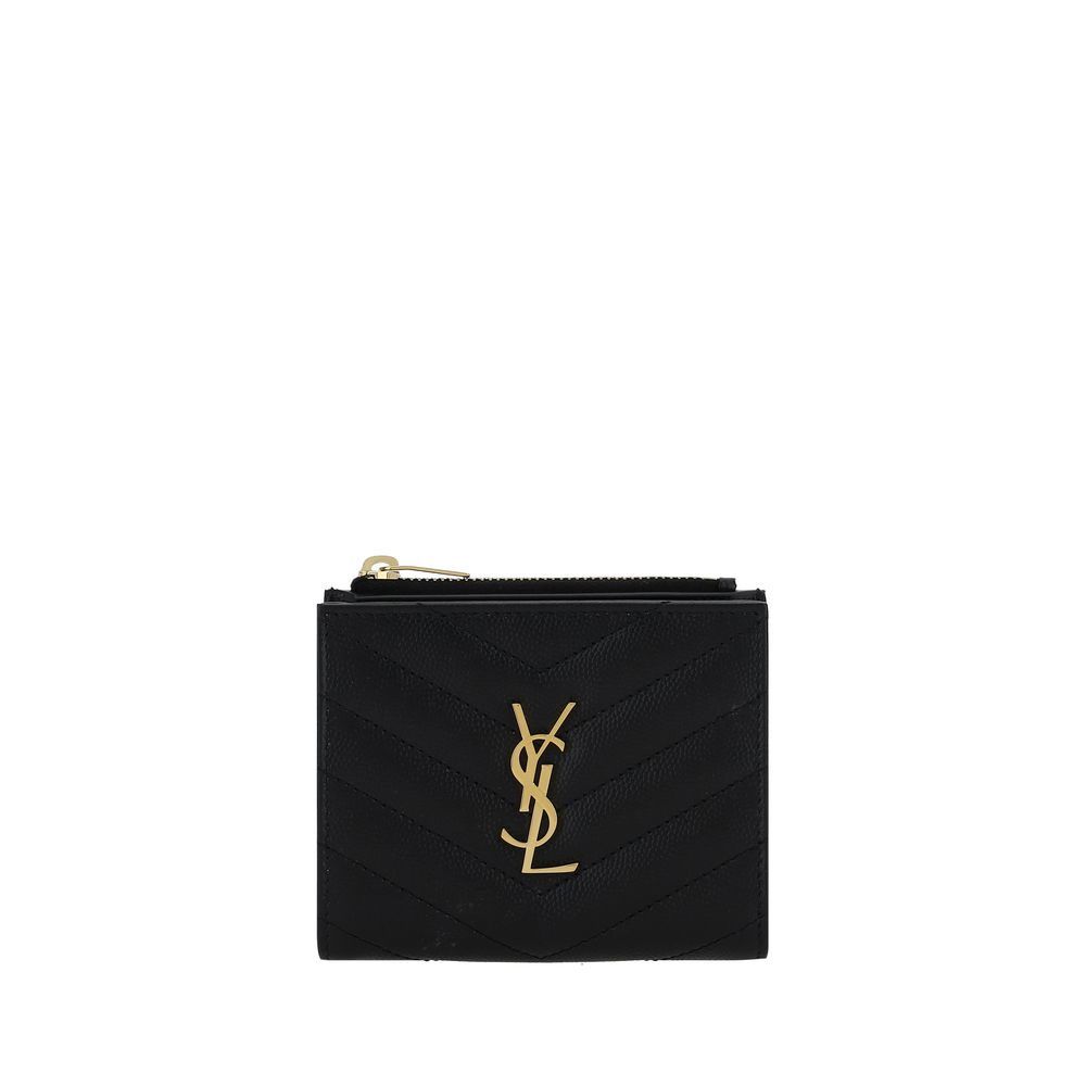 Saint Laurent Black Calf Leather Bos Taurus Wallet | Regal Royce