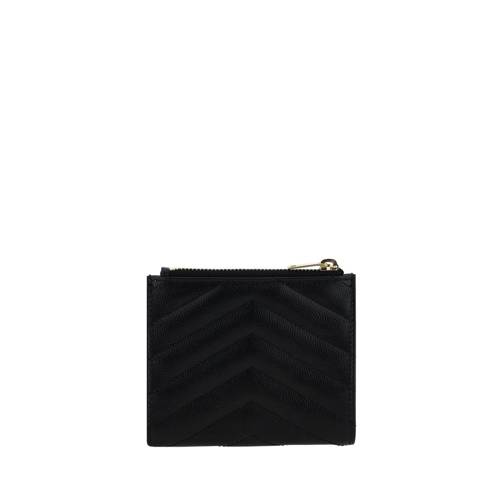Saint Laurent Black Calf Leather Bos Taurus Wallet | Regal Royce