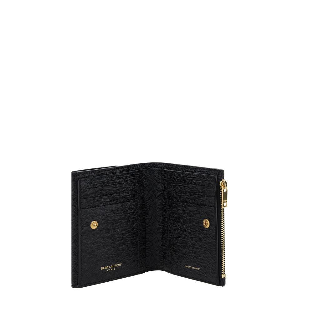 Saint Laurent Black Calf Leather Bos Taurus Wallet | Regal Royce