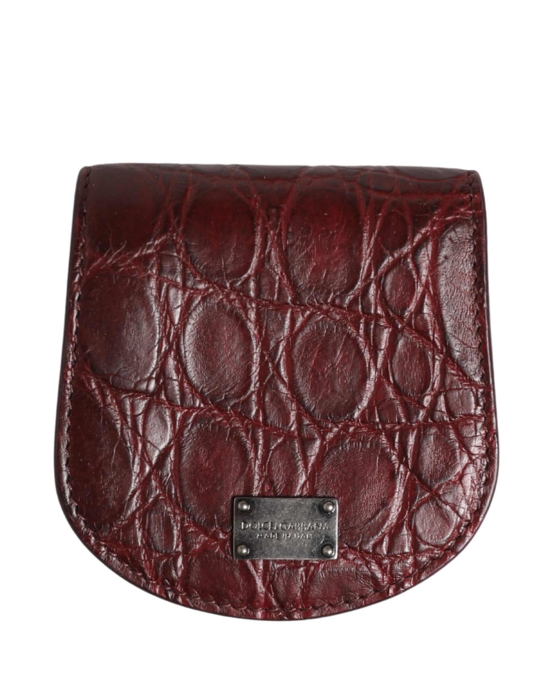 Dolce & Gabbana Burgundy Exotic Skin Condom Case Holder Pocket Wallet | Regal Royce