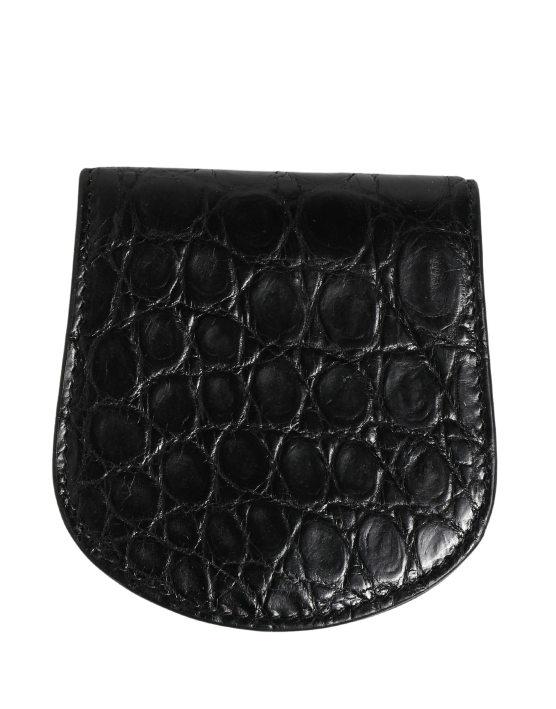 Dolce & Gabbana Black Exotic Skin Condom Case Holder Pocket Wallet | Regal Royce