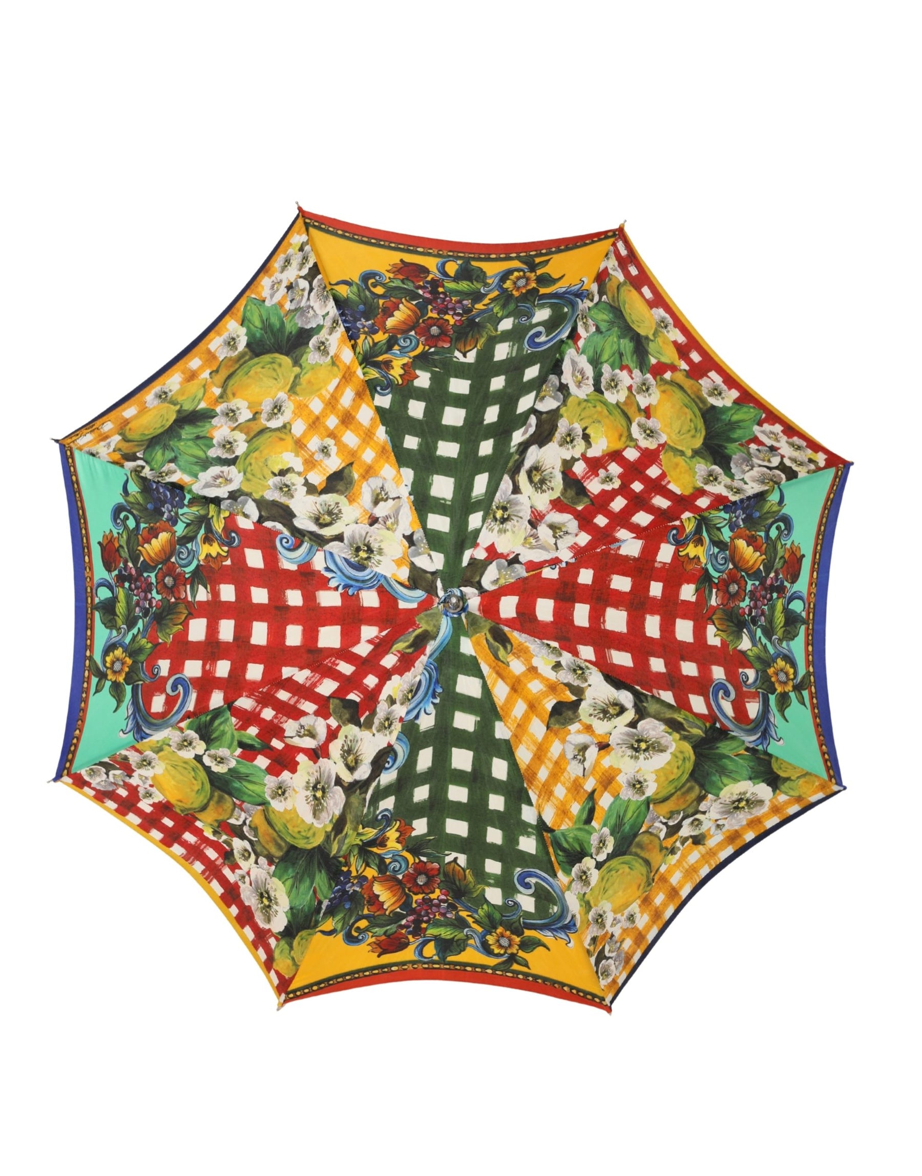 Dolce & Gabbana Multicolor Carretto Siciliano Print Collapsible Umbrella | Regal Royce