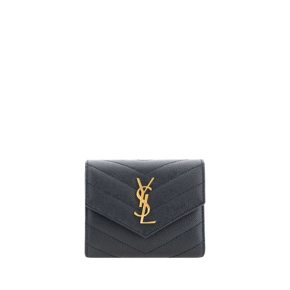 Saint Laurent Black Calf Leather Bos Taurus Wallet | Regal Royce