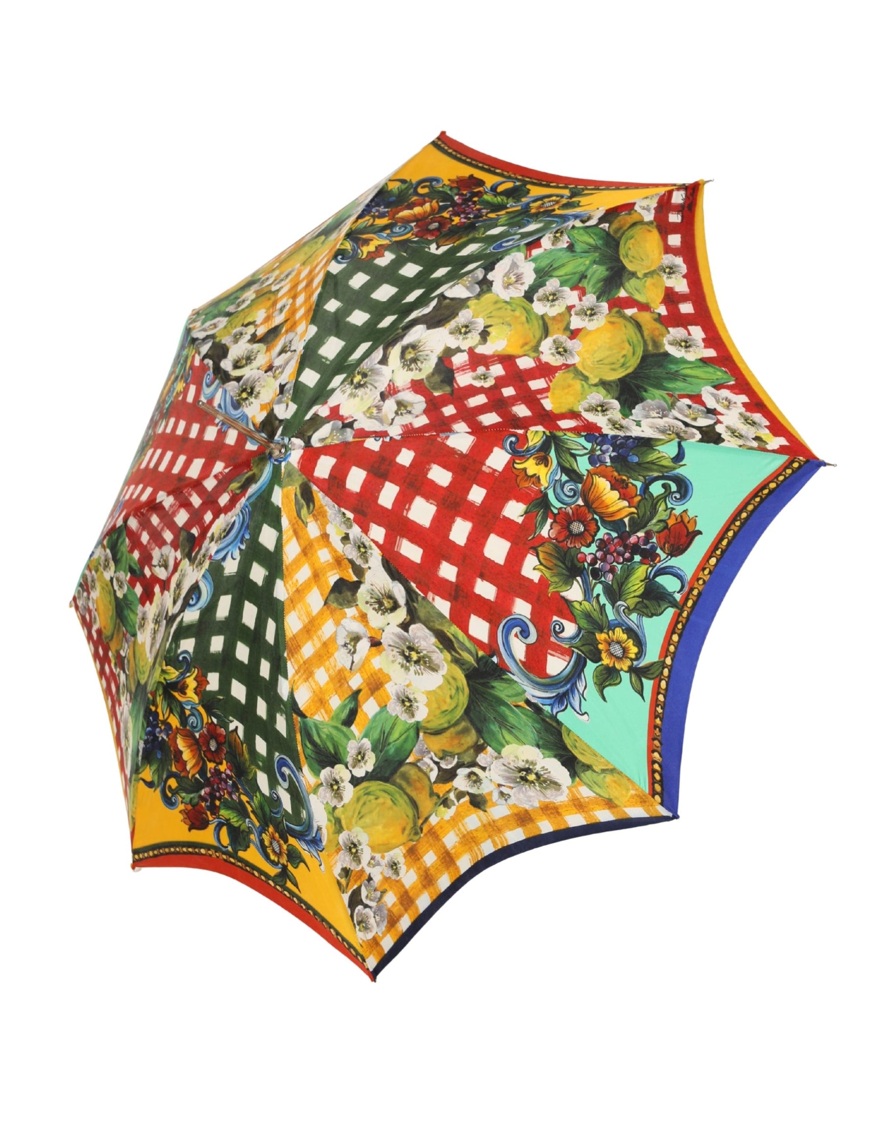 Dolce & Gabbana Multicolor Carretto Siciliano Print Collapsible Umbrella | Regal Royce