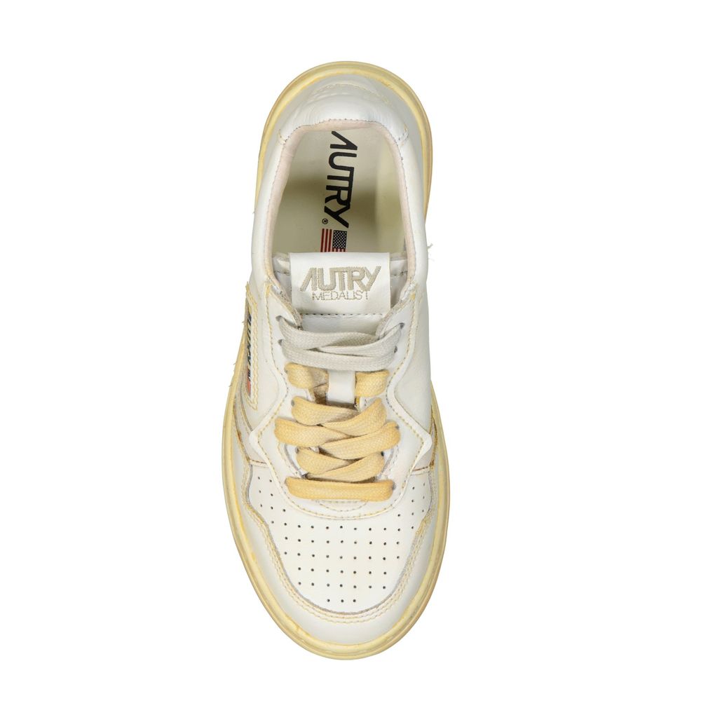 Autry White Leather Low Top Sneakers | Regal Royce