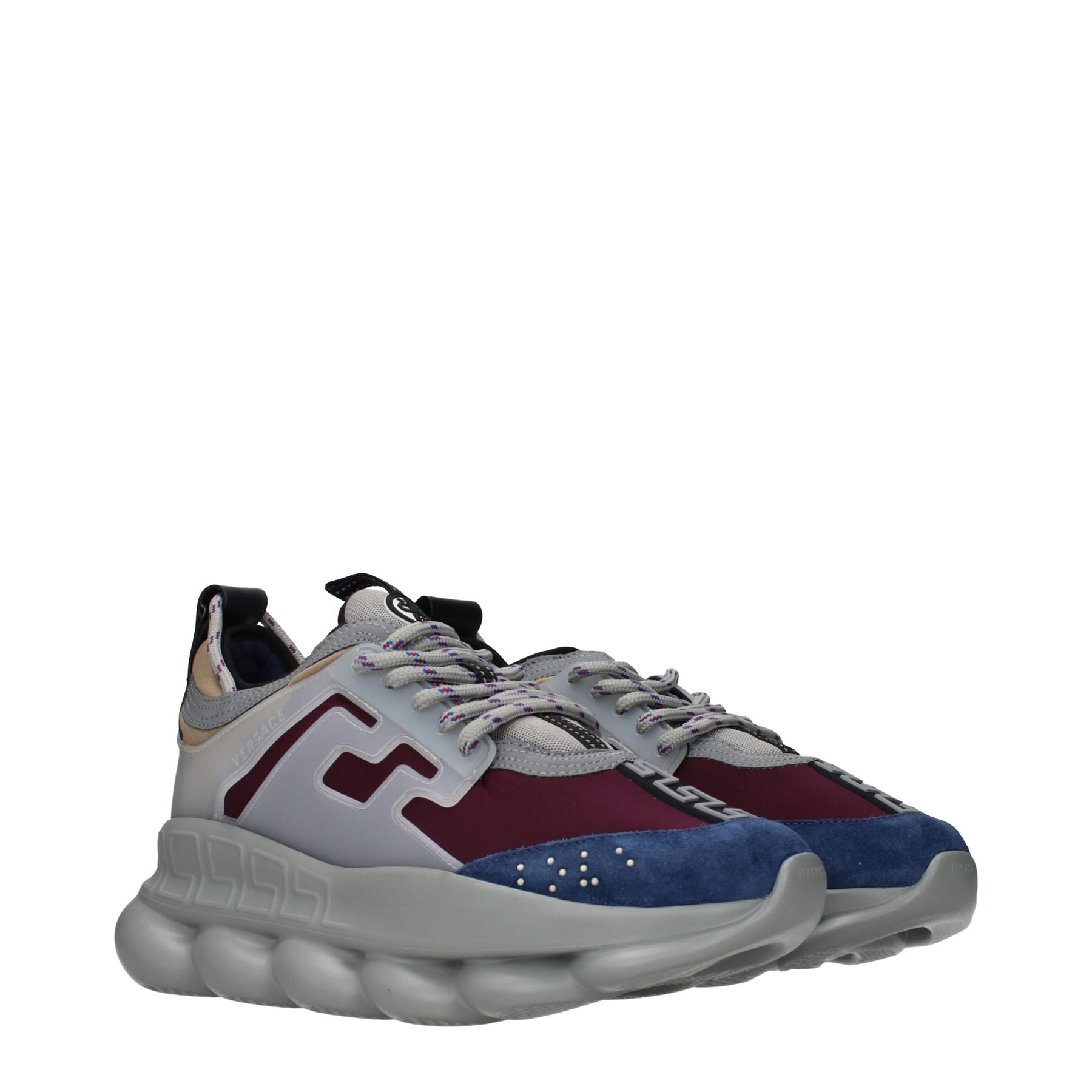 Versace Multicolor Fabric Chunky Sneakers | Regal Royce