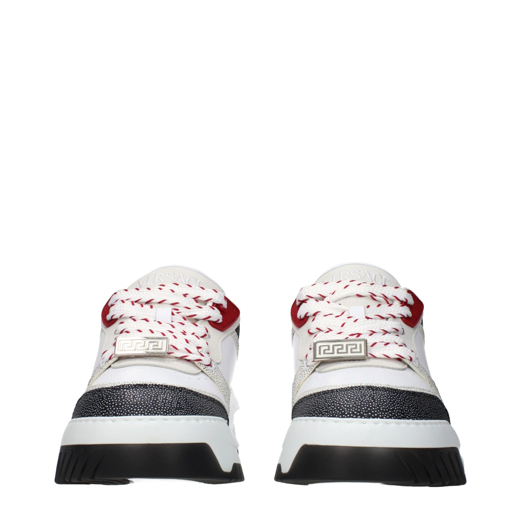 Versace White Leather Chunky Sneakers | Regal Royce