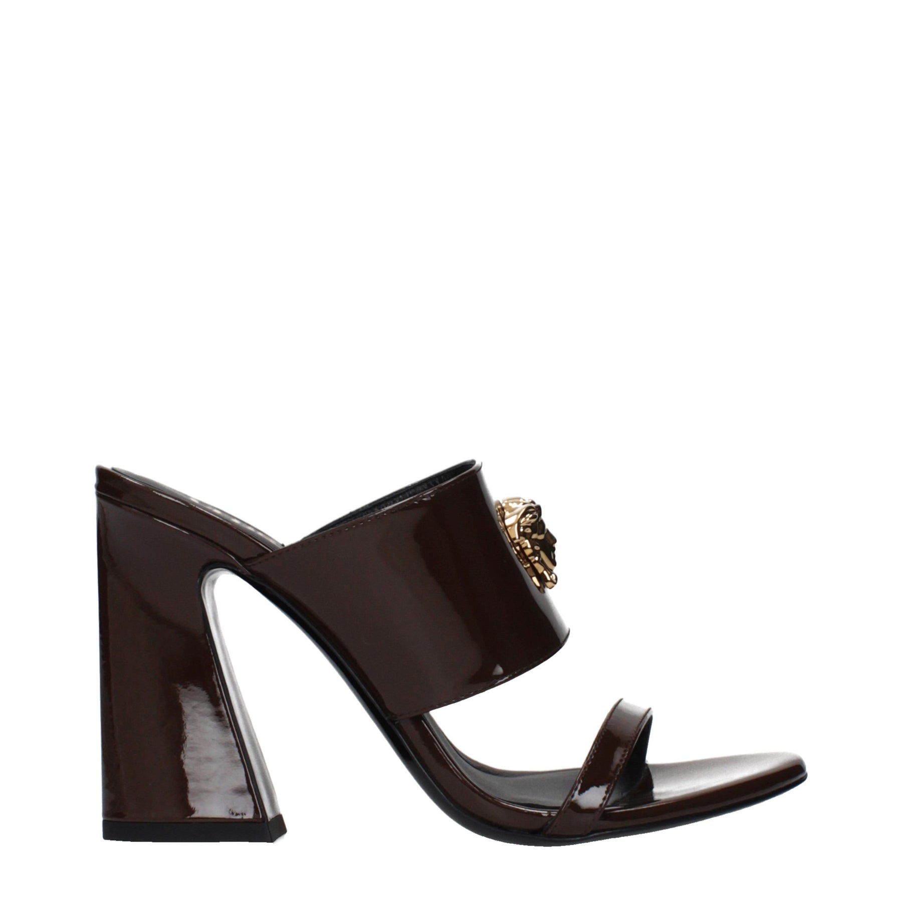 Versace Brown Leather Stiletto Heel Sandals | Regal Royce
