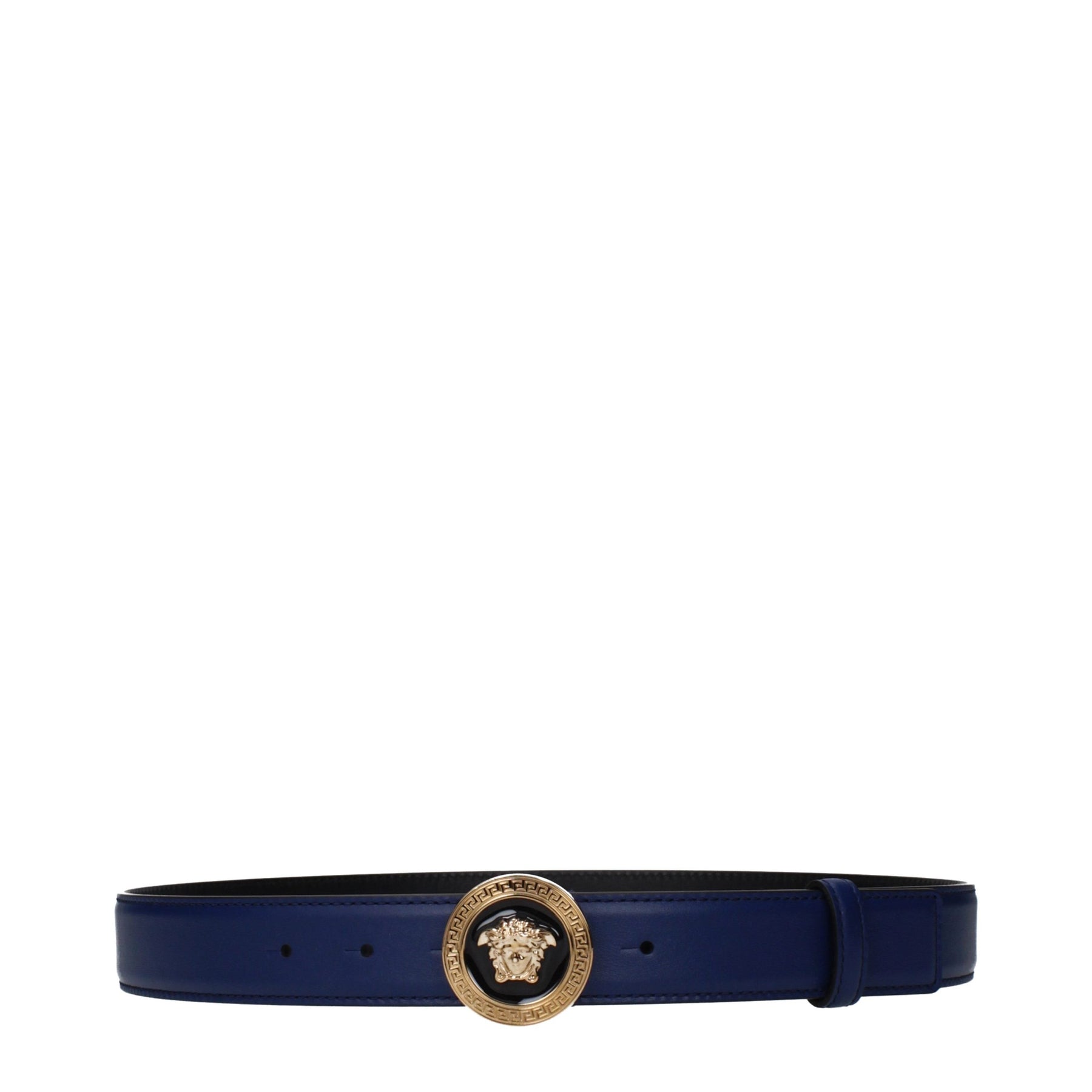 Versace Blue Leather Regular Belt | Regal Royce