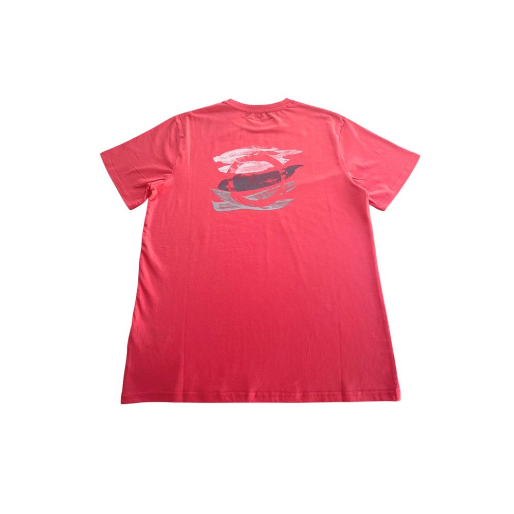 Trussardi Beachwear Red Cotton Men's T-Shirt | Regal Royce