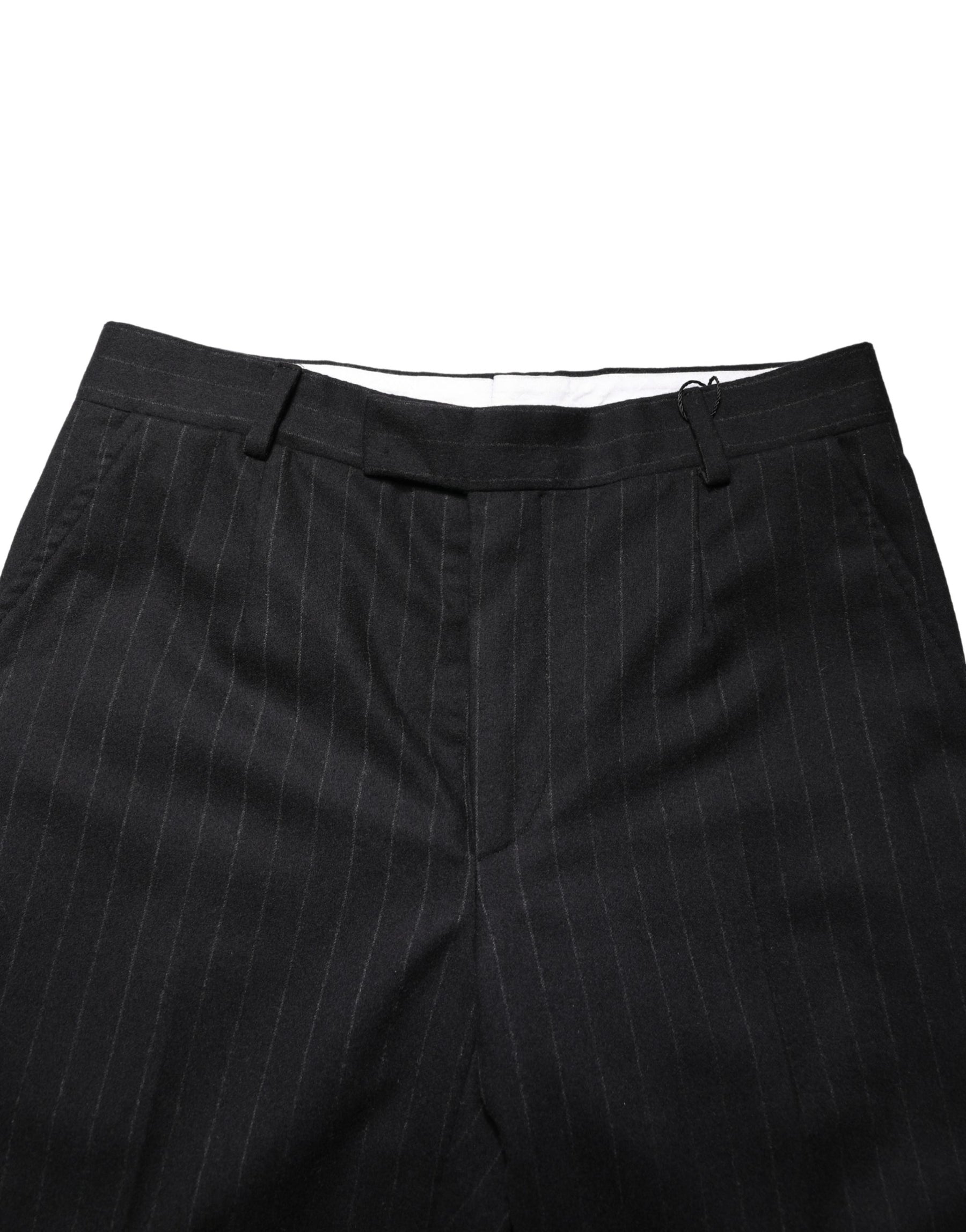 Dolce & Gabbana Black Stripes Wool Dress Formal Trouser Pants | Regal Royce