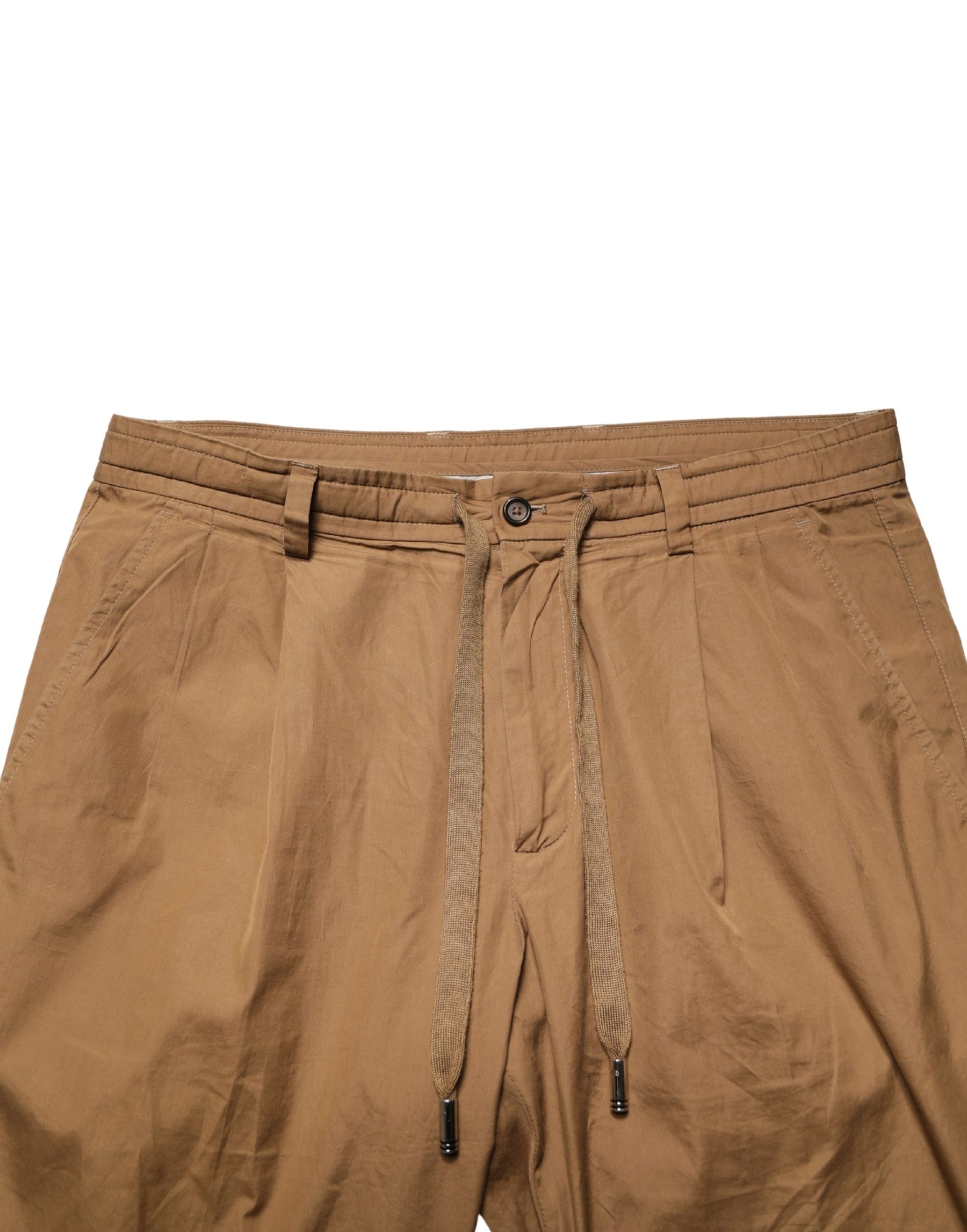 Dolce & Gabbana Brown Cotton Straight Chino Men Trouser Pants | Regal Royce