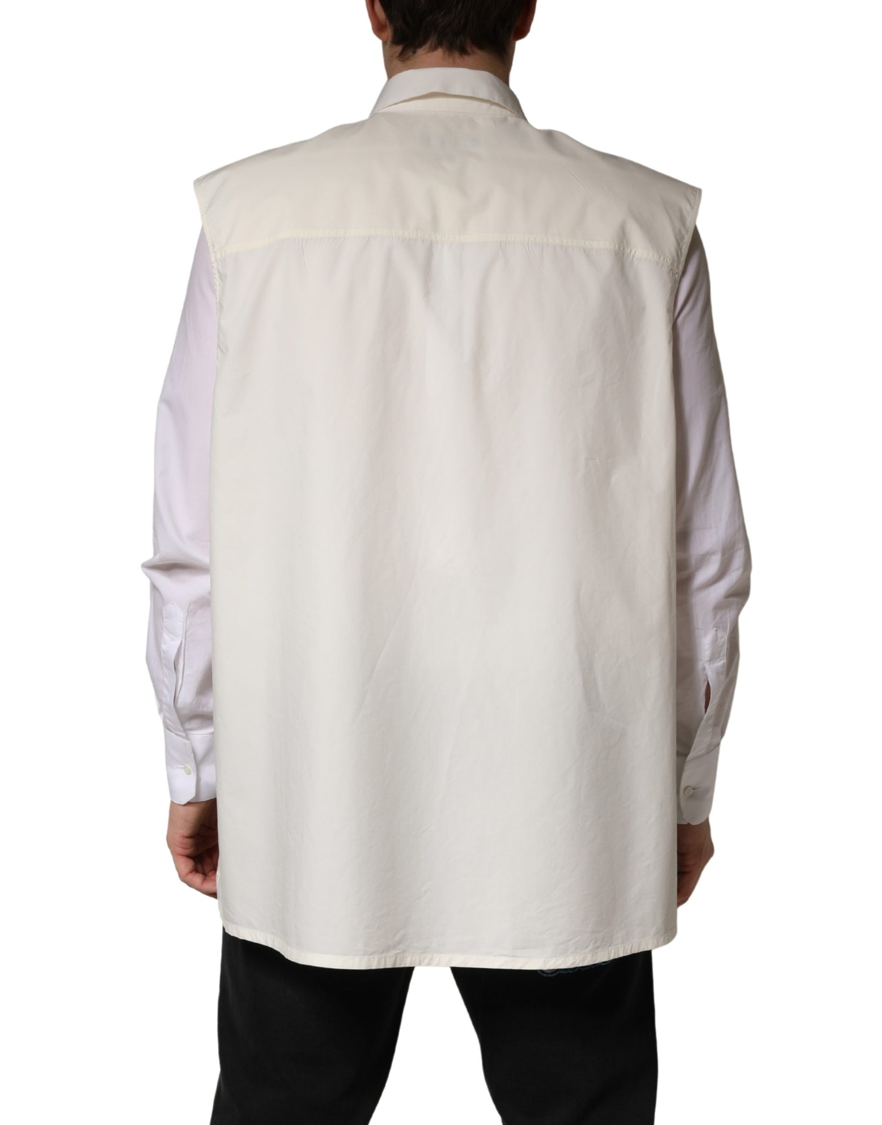 Dolce & Gabbana White MARTINI Cotton Men Dress Formal Shirt | Regal Royce