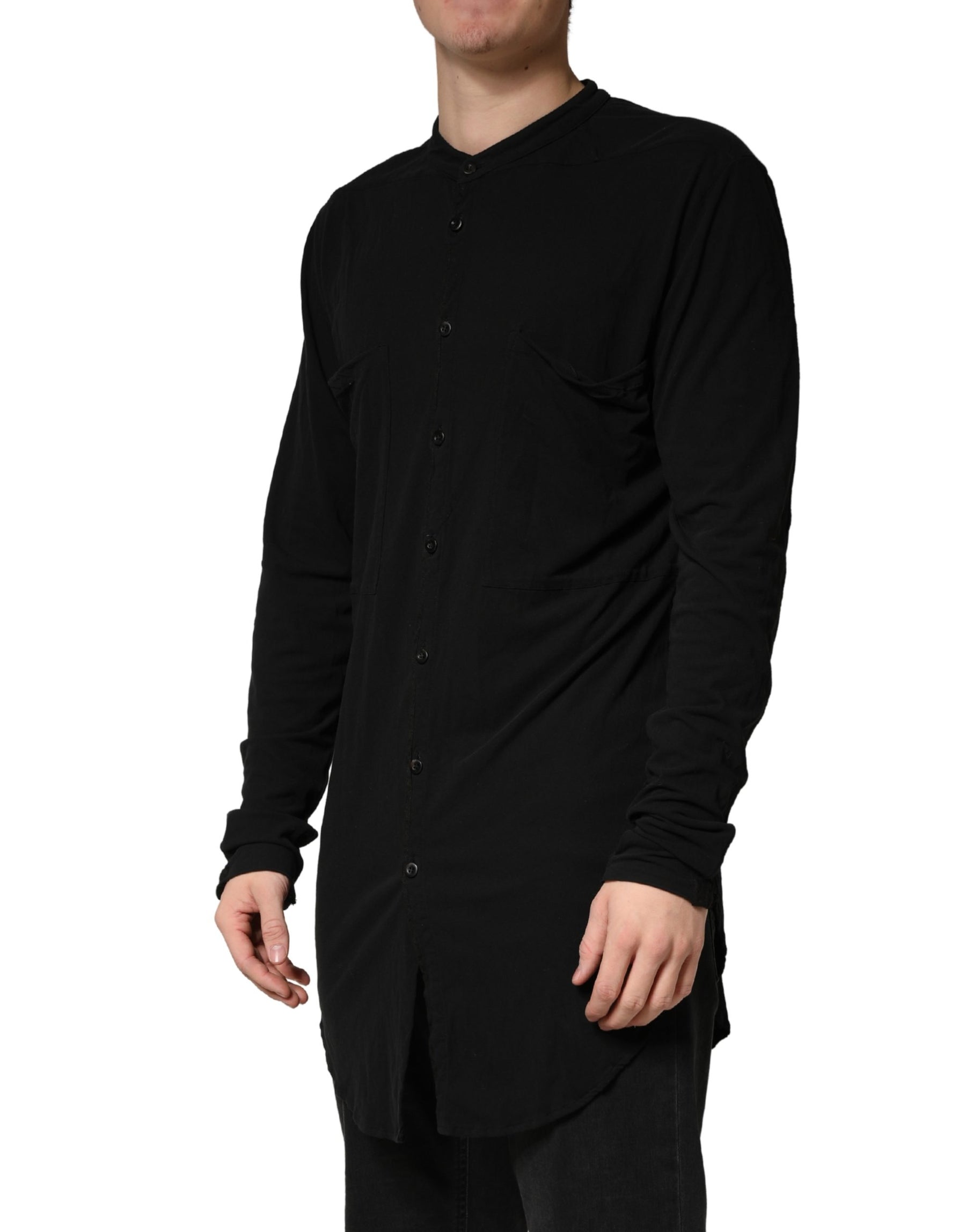 Allude Black Button Down Long Sleeves Men Cardigan Sweater | Regal Royce