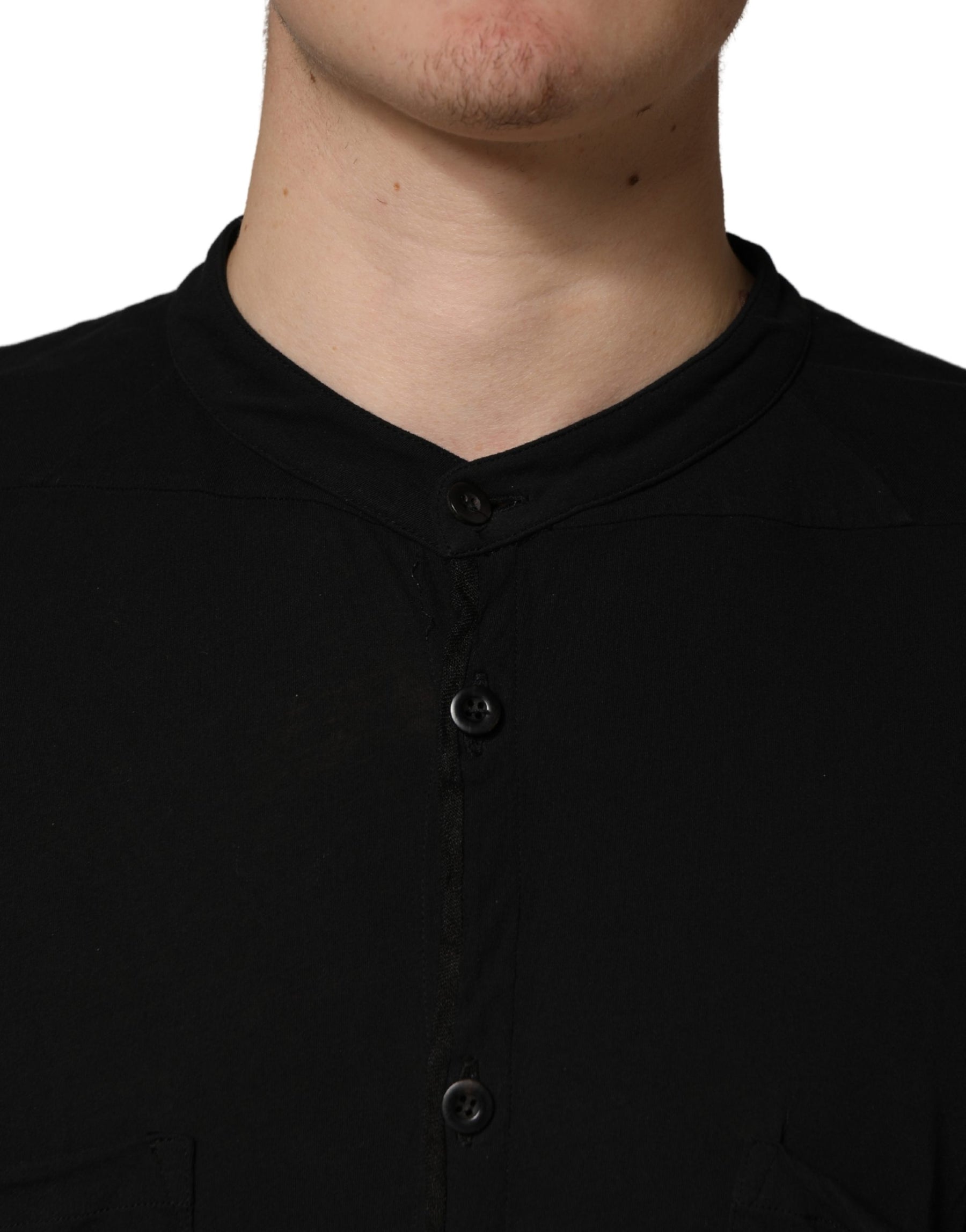 Allude Black Button Down Long Sleeves Men Cardigan Sweater | Regal Royce