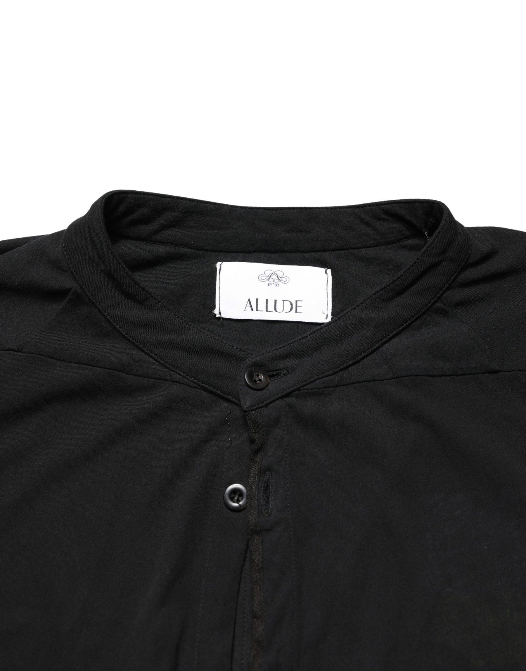 Allude Black Button Down Long Sleeves Men Cardigan Sweater | Regal Royce