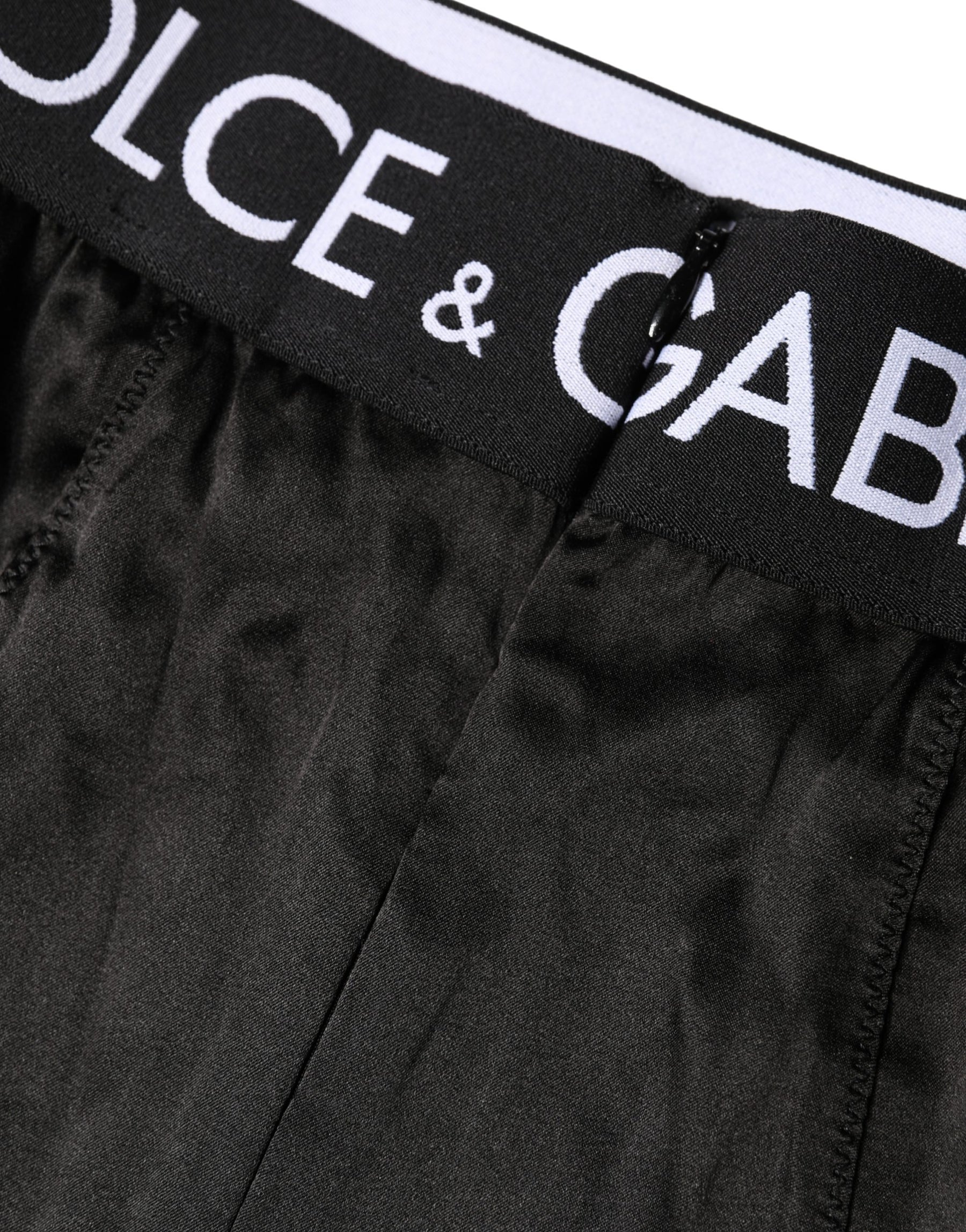 Dolce & Gabbana Black Logo Girdle High Waist Panty  Underwear | Regal Royce