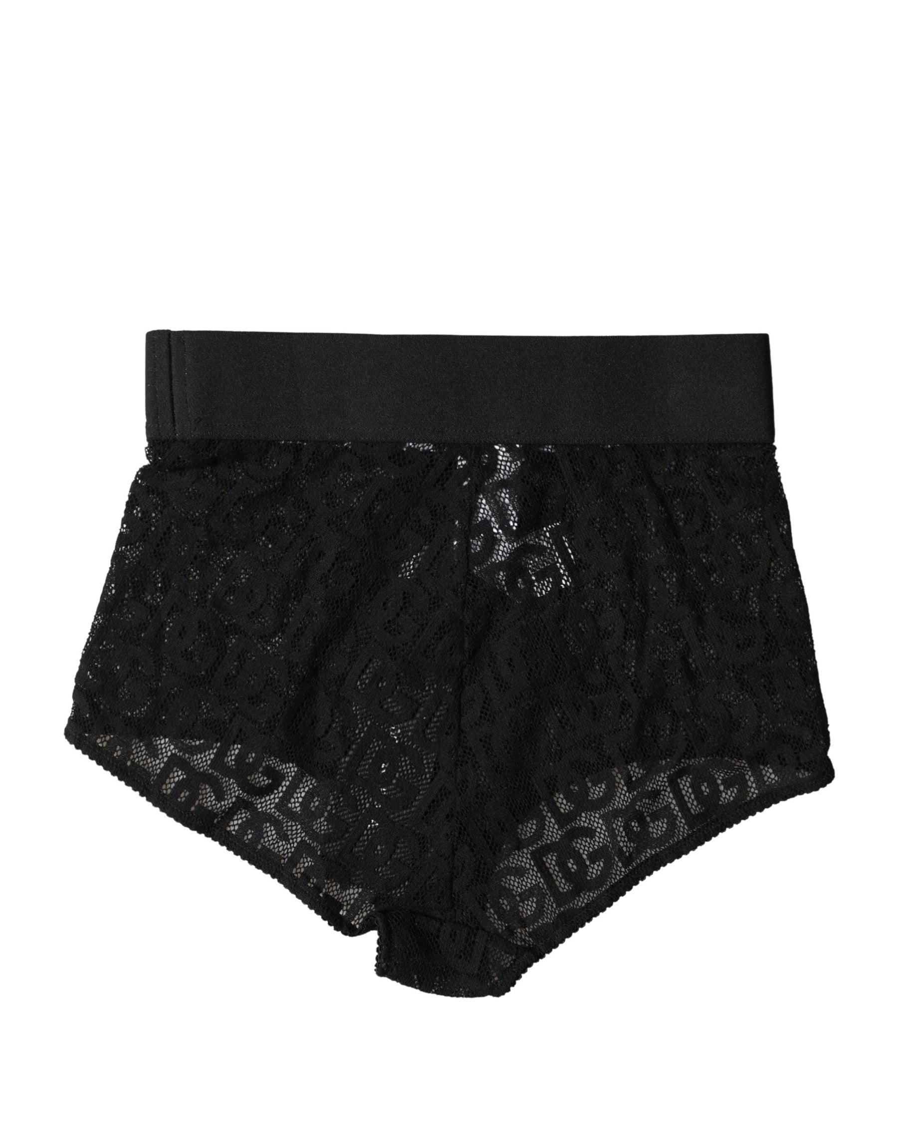 Dolce & Gabbana Black Logo Girdle High Waist Panty Underwear | Regal Royce