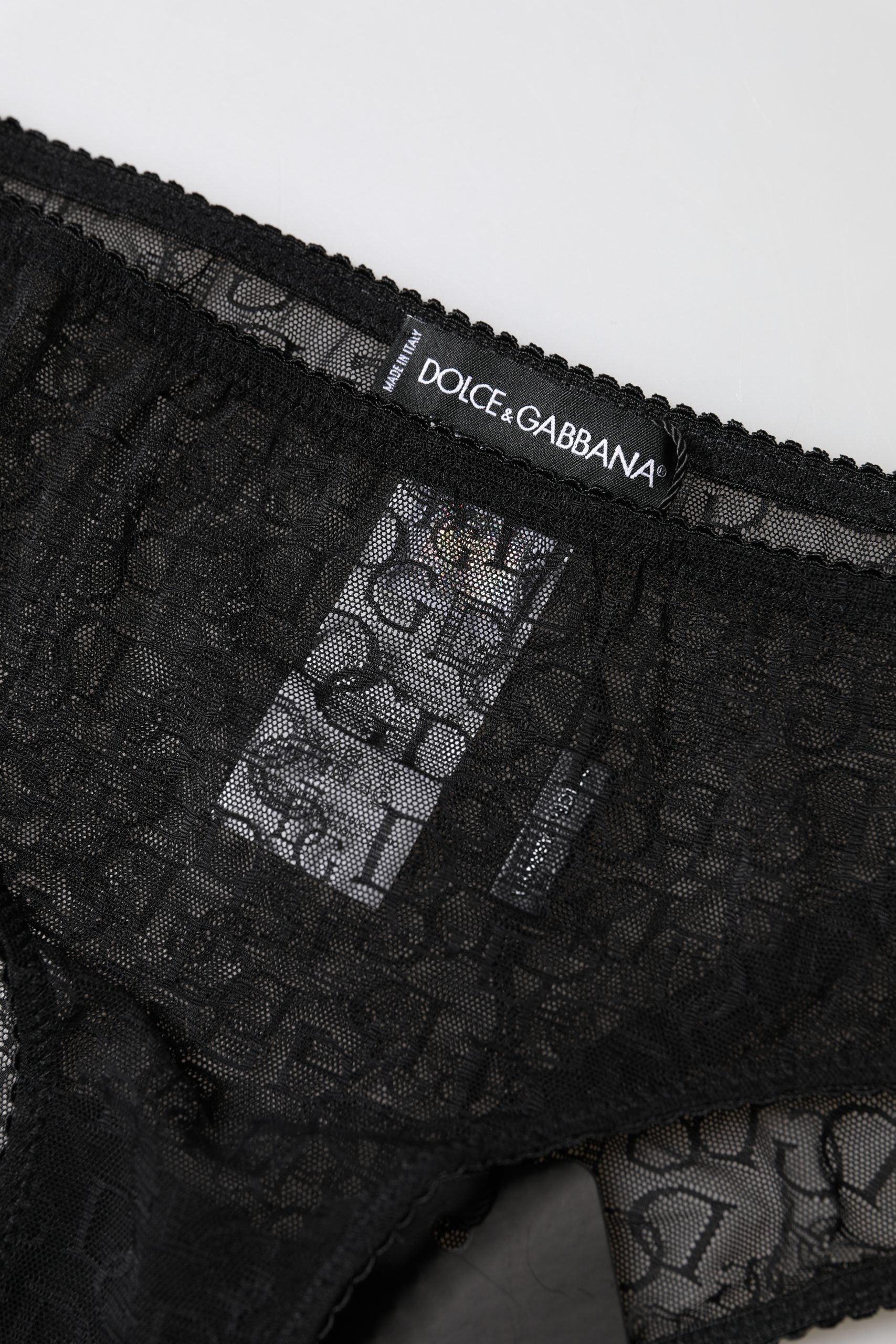 Dolce & Gabbana Black Nylon Stretch Mid Waist Brief Underwear | Regal Royce