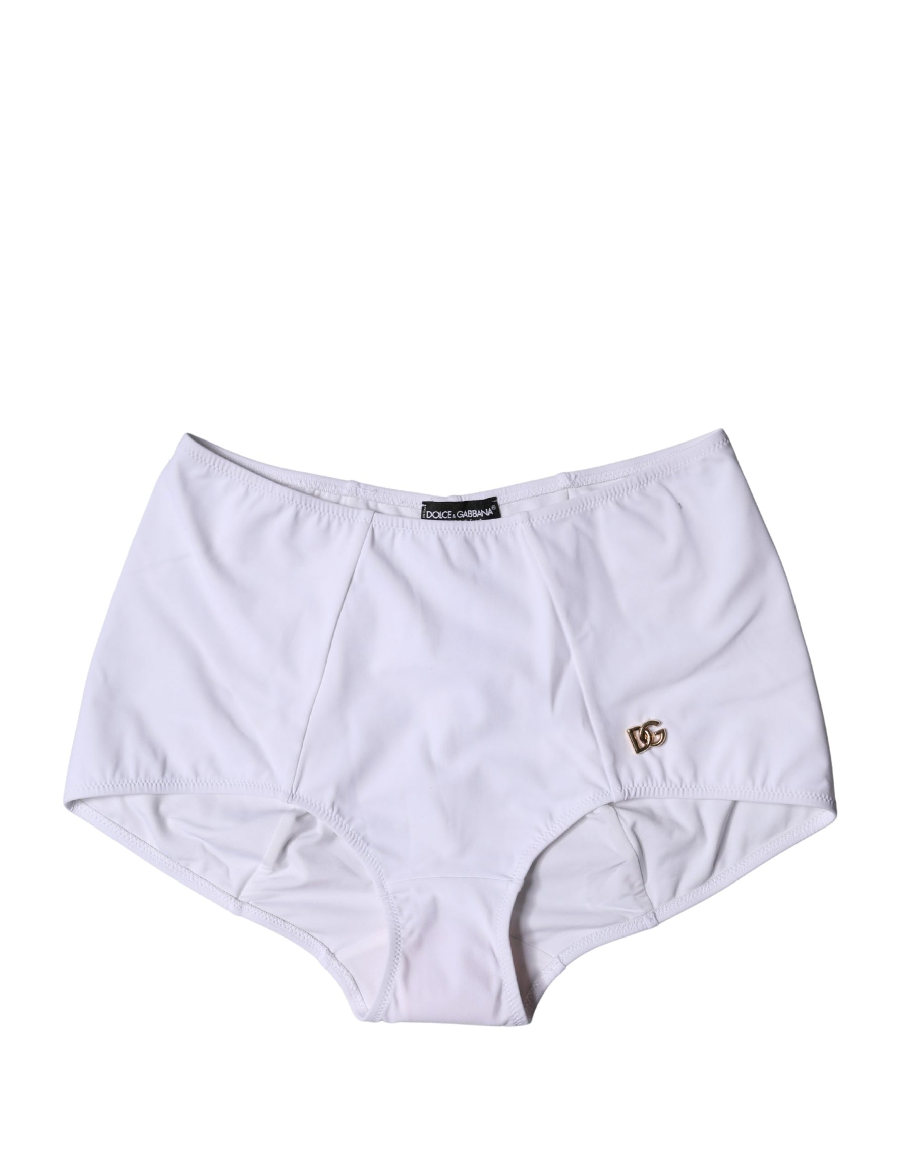 Dolce & Gabbana White Logo Girdle High Waist Panty Underwear | Regal Royce
