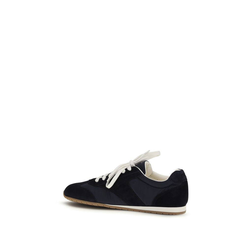 Prada Blue Calf Leather Bos Taurus Low Top Sneakers | Regal Royce