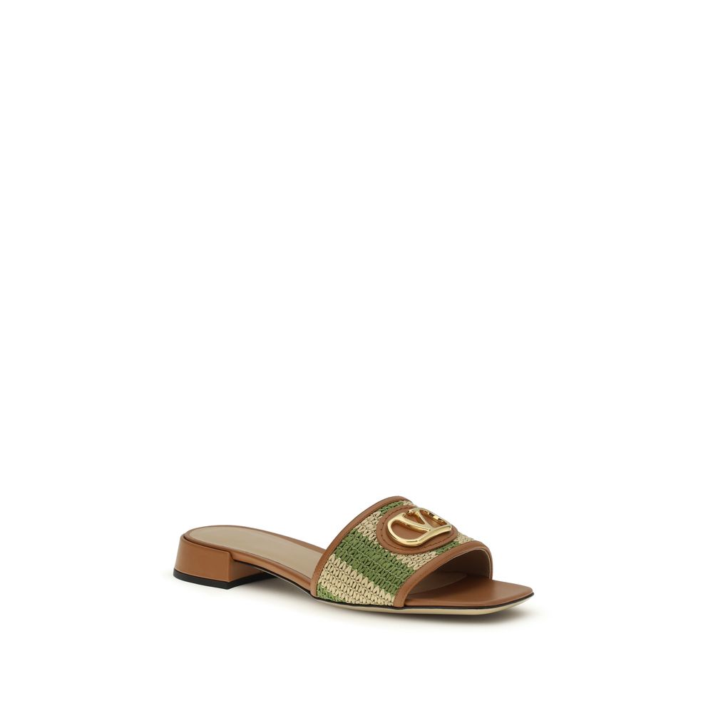 Valentino Garavani Multicolor Calf Leather Bos Taurus Sandals | Regal Royce